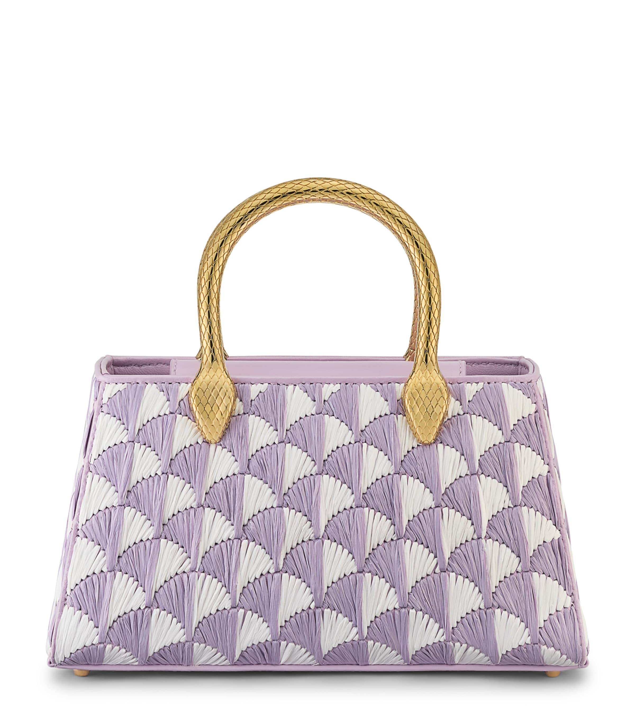 Bvlgari Raffia Serpentine Duette Top-Handle Bag Fuchsia Image 1
