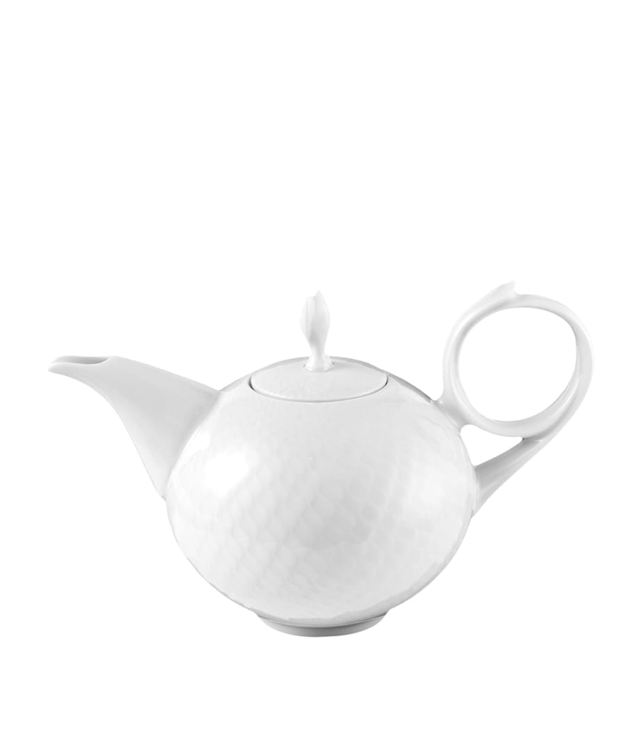 Waves Relief Teapot WHITE Image 2