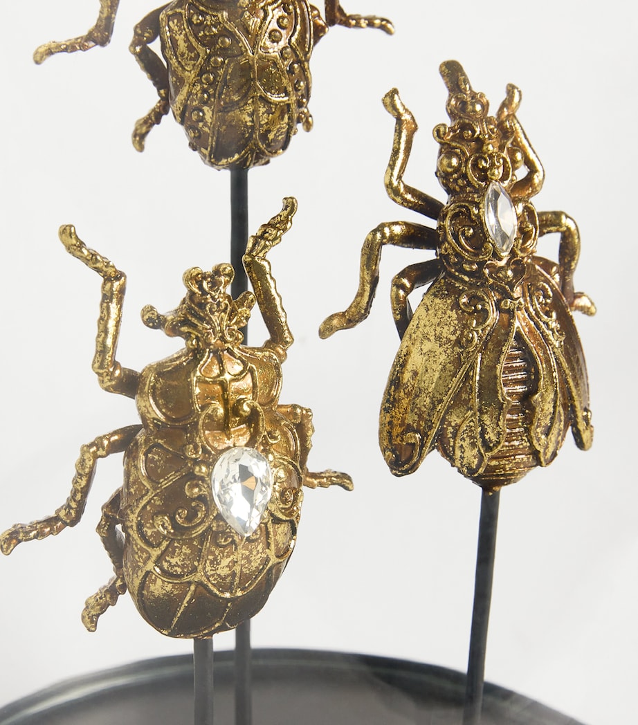 Glass Dome with Jewelled Bugs Decoration (33cm) MULTI Image 2