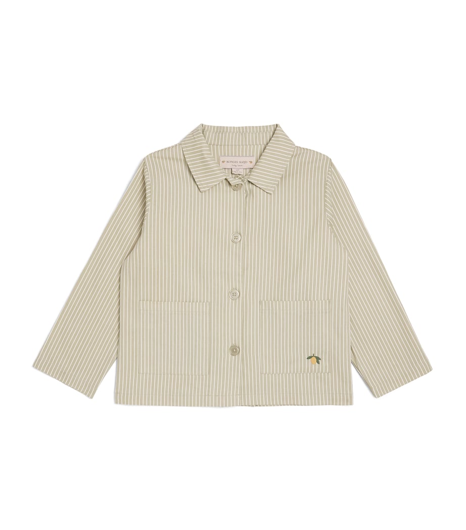 Organic Cotton Frankie Overshirt (5-10 Years) TEA STRIPE Image 1