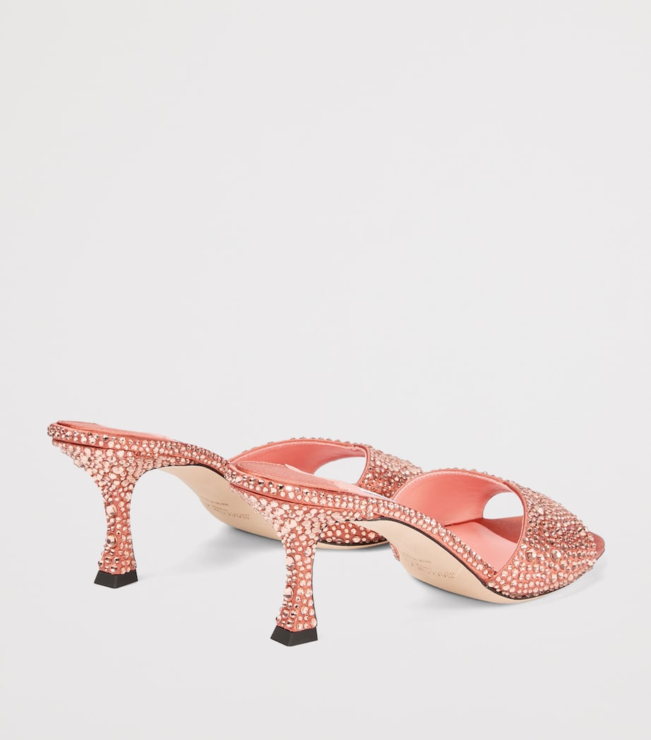 Jimmy Choo Skye 70 Embellished Satin Sandals Grapefruit Image 4