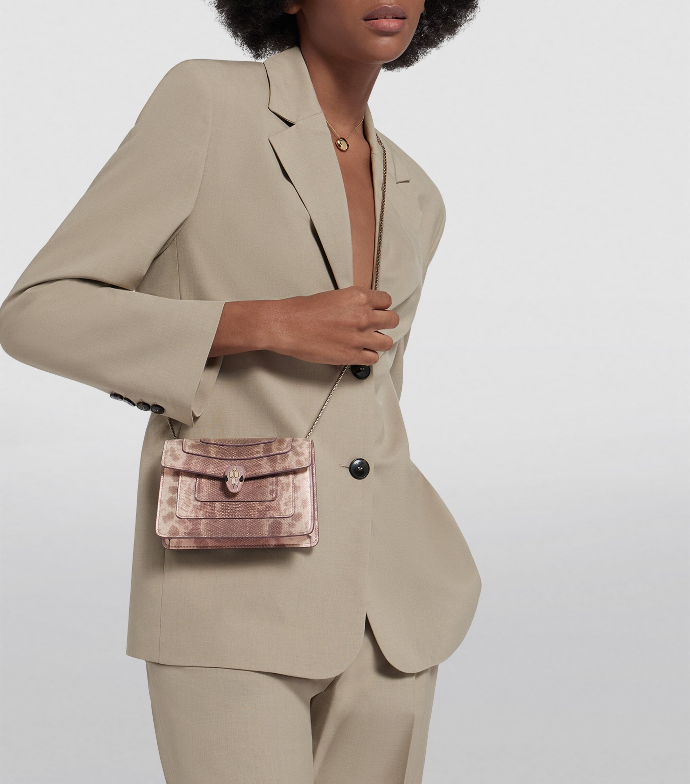 Mini Karung Serpenti Forever Cross-Body Bag BEIGE LIGHT Image 3