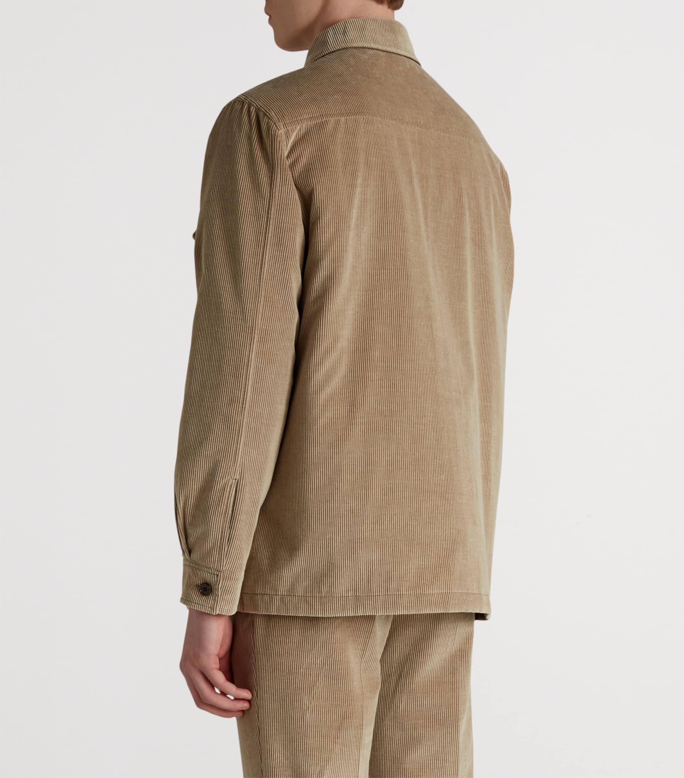 Cotton-Cashmere Corduroy Reversible Overshirt 286SHADED BEIGE Image 6
