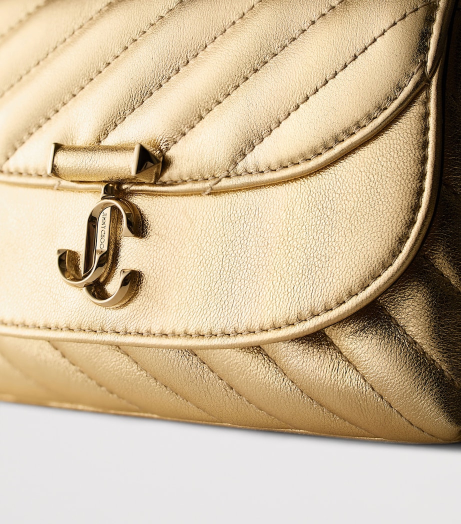 Small Curve Leather Cross-Body Bag GOLD/SHINY GOLD Image 3