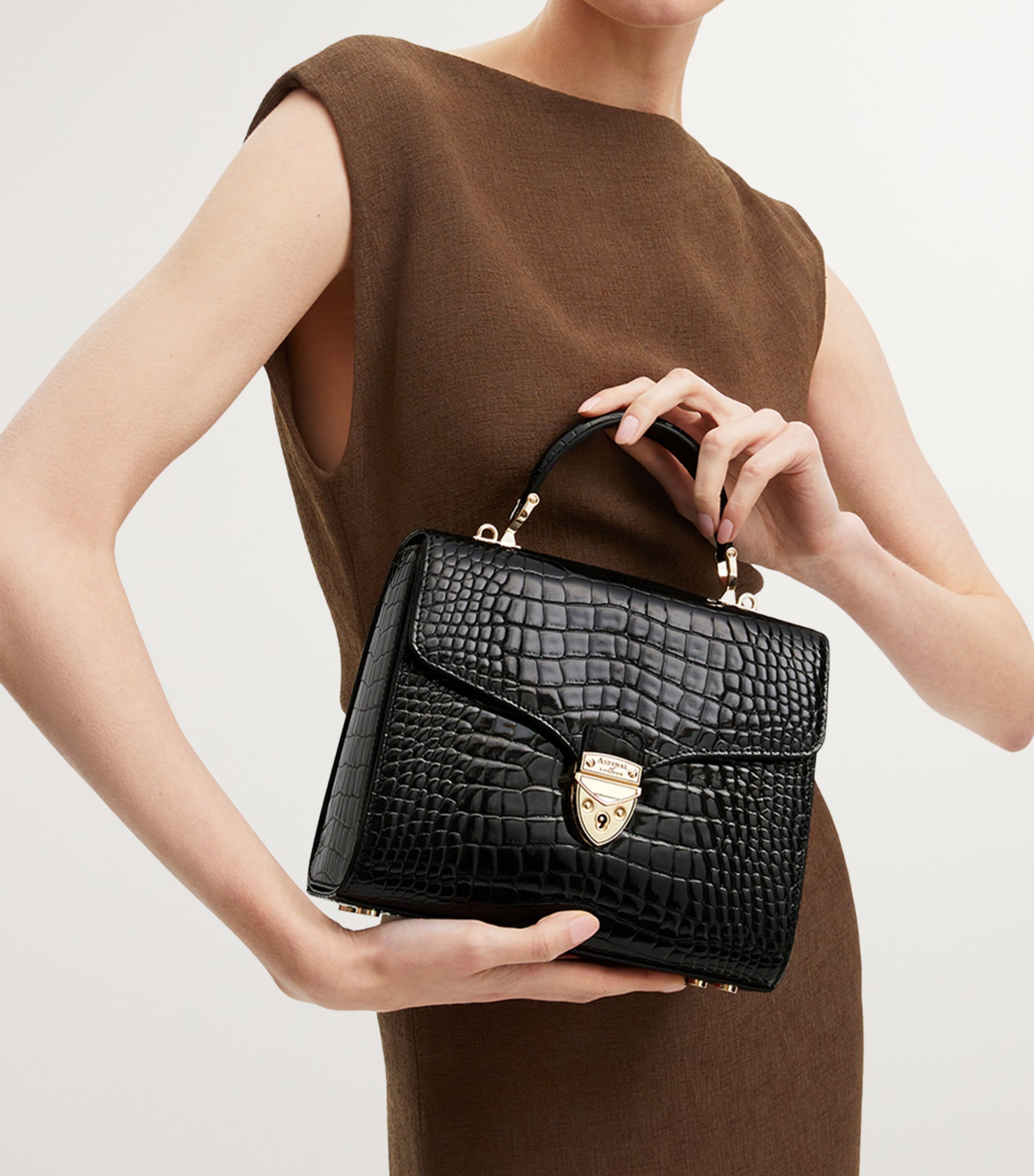 Aspinal Of London Mayfair Top-Handle Bag Black Image 6