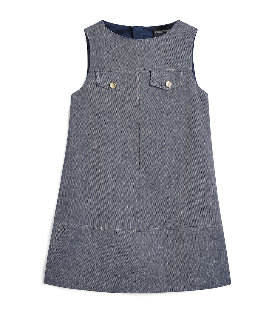 Linen-Cotton Dress (4-14 Years) FOLKSTONE GRAY Image 1
