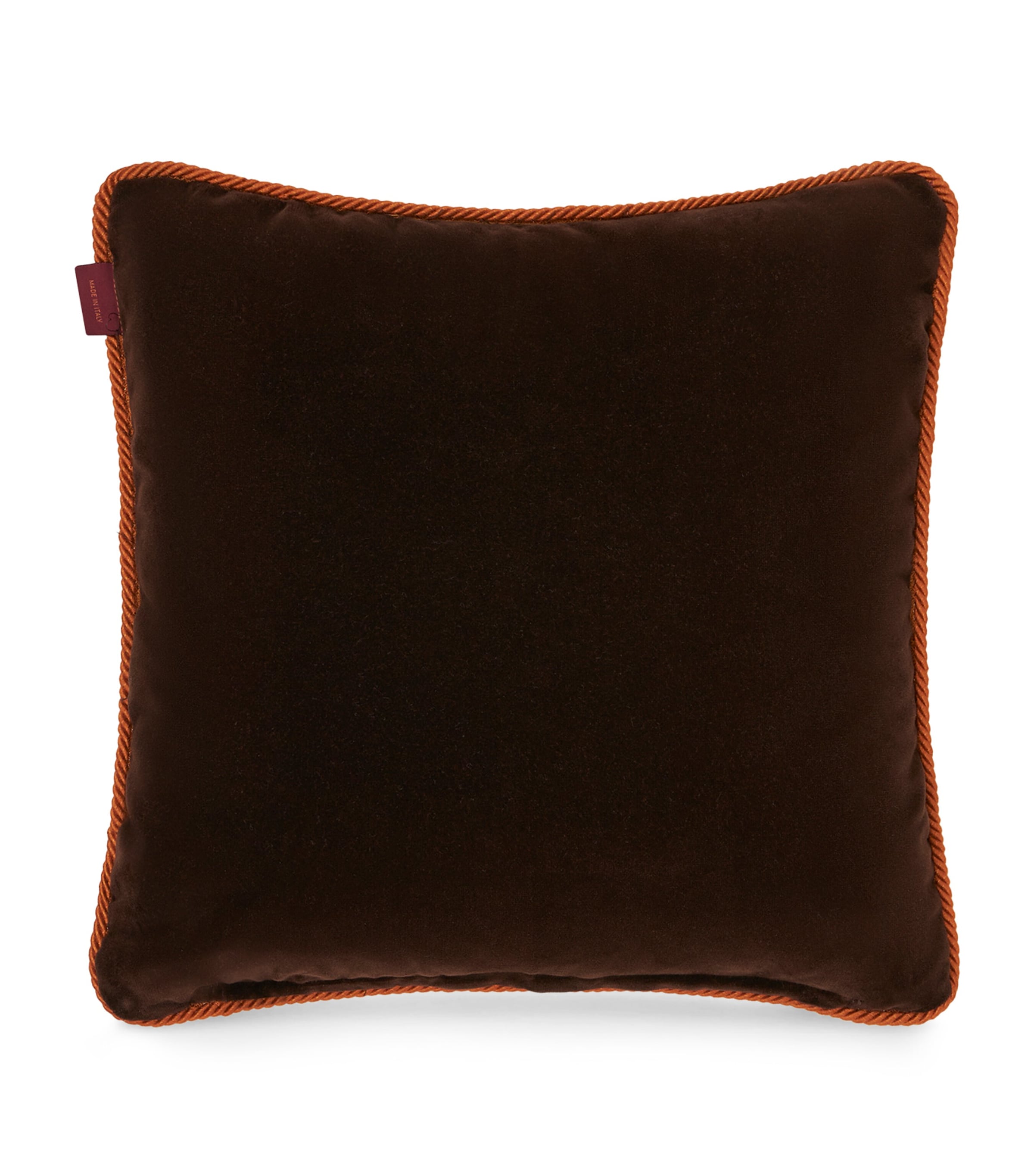 Cotton Embroidered Somerset Cushion (45cm x 45cm) BROWN Image 2