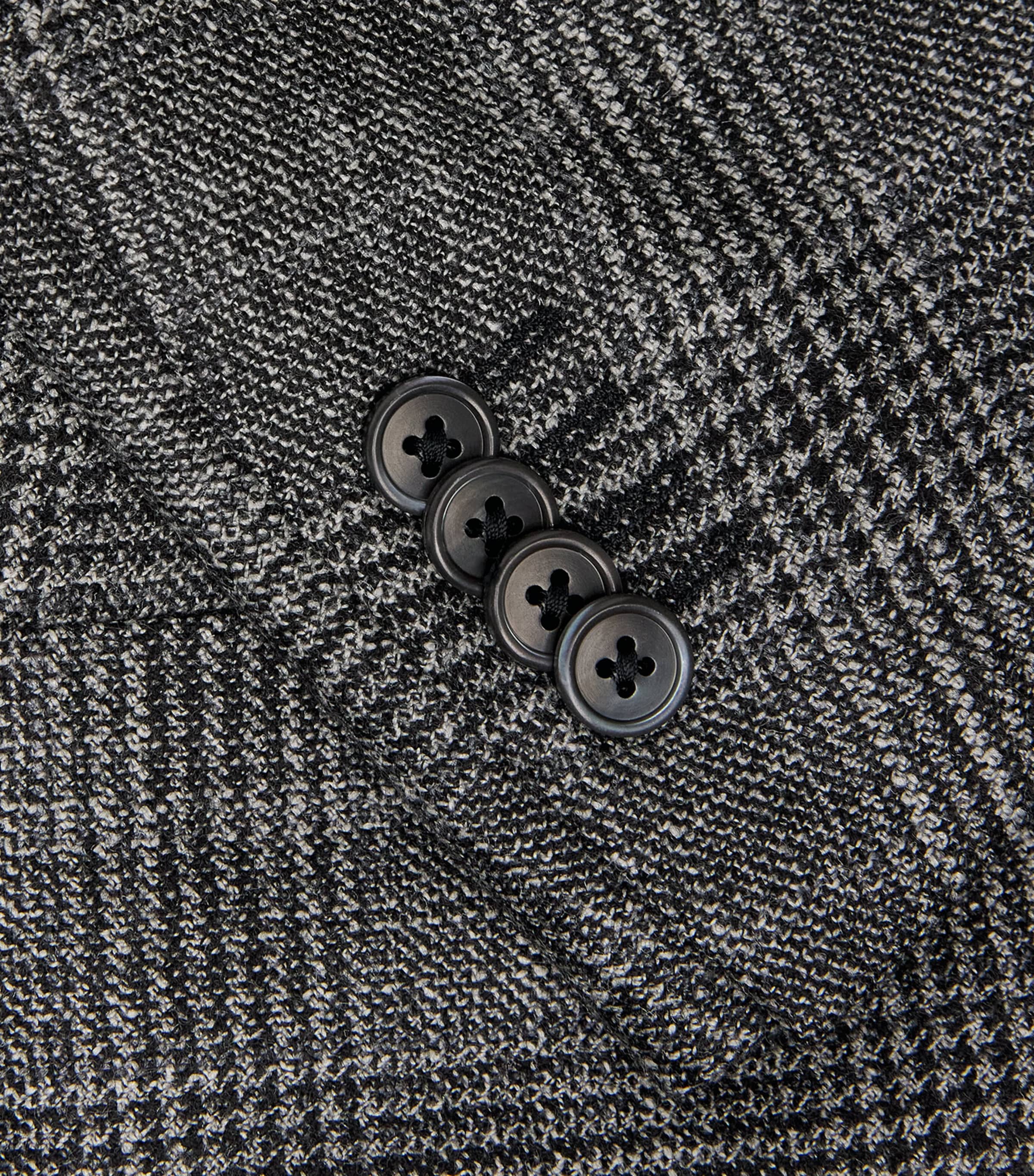 Virgin Wool-Blend Check Blazer 015 GREY MELANGE Image 5