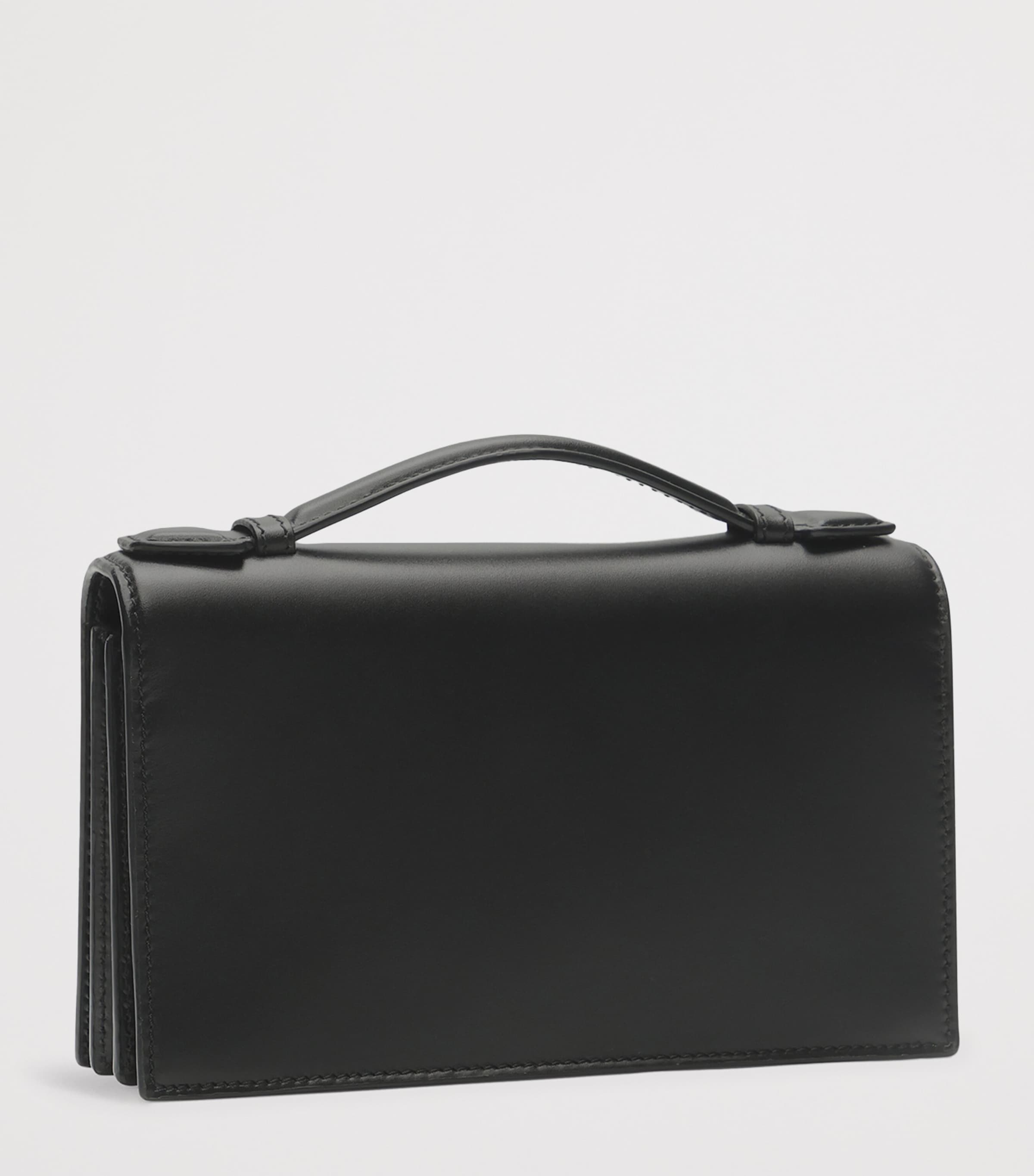 Schiaparelli Leather Face Clutch Bag Black Image 5