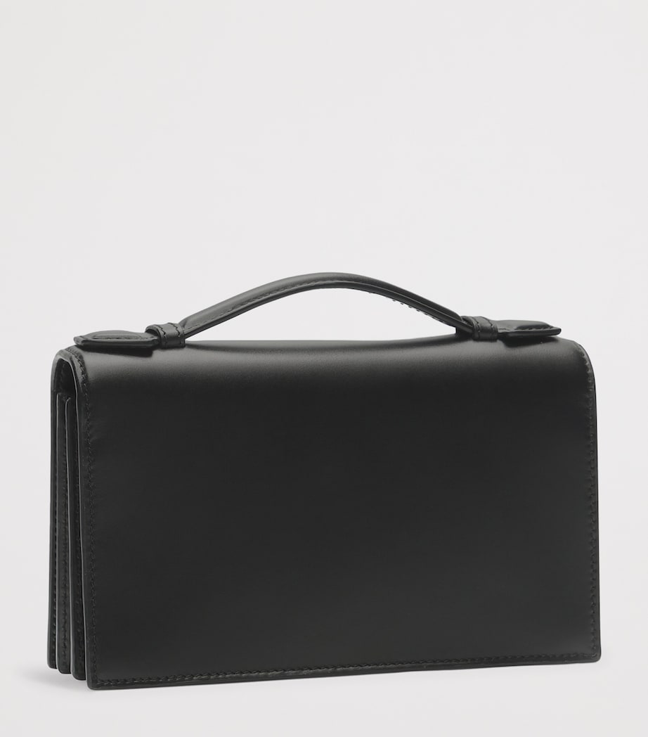Schiaparelli Leather Face Clutch Bag Black Image 5