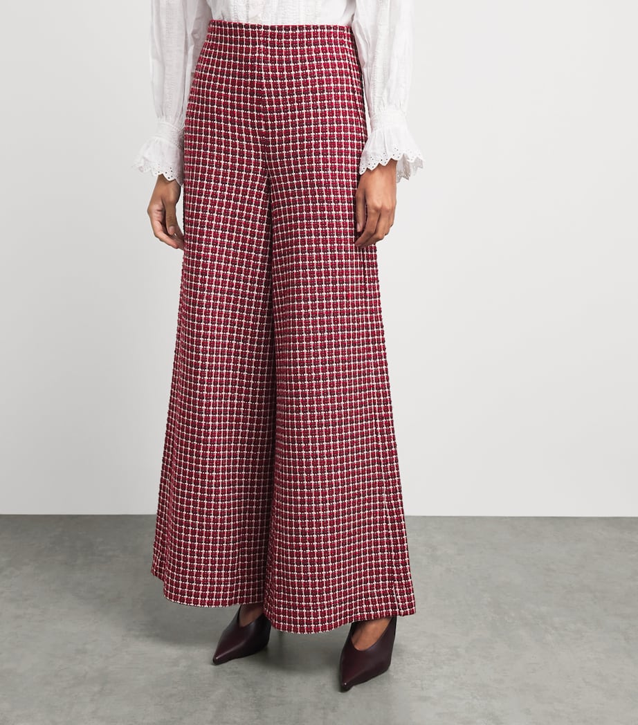 ME+EM Womens Wide Palazzo Trousers Pomegranate Red Image 4