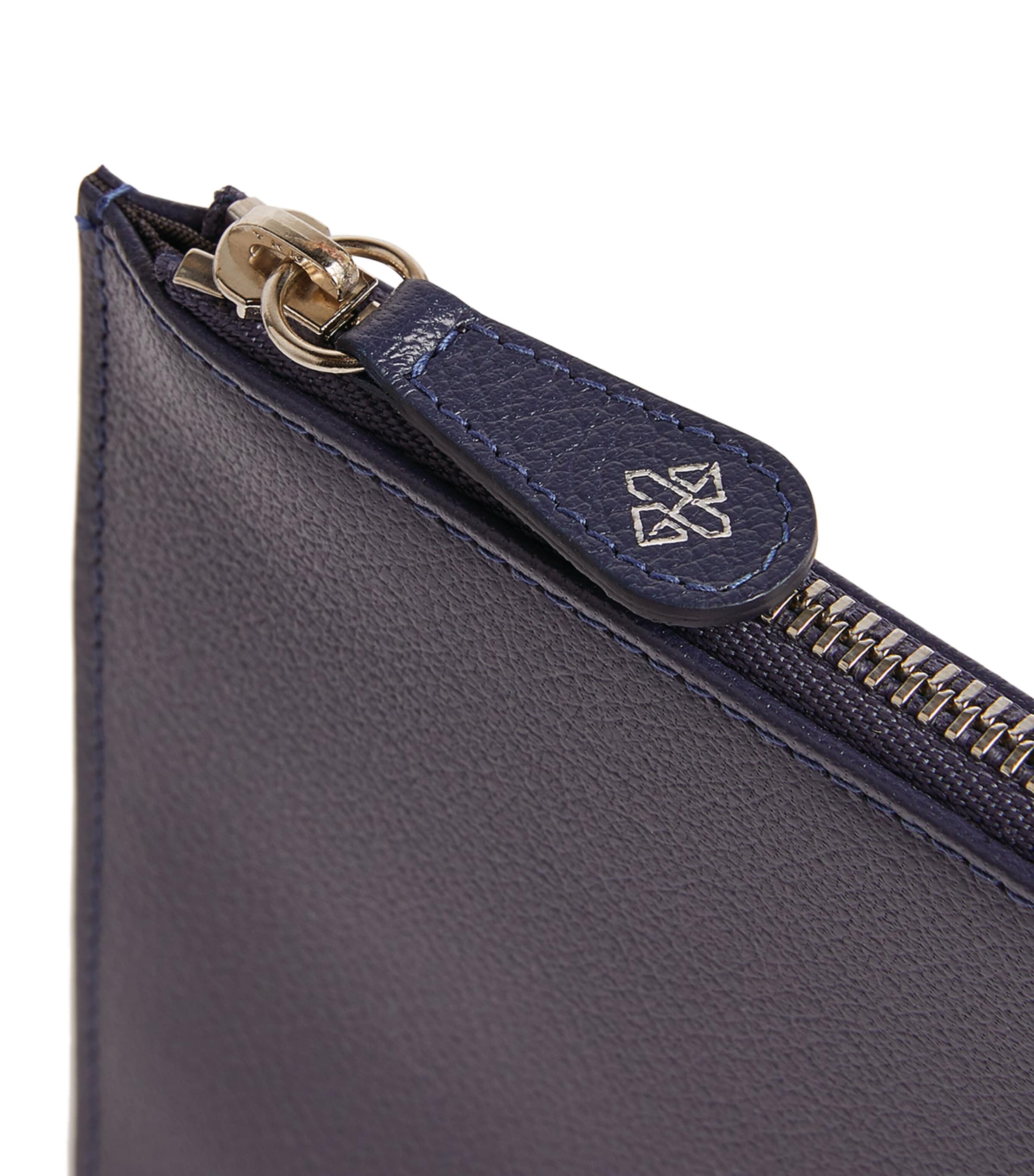 Leather Capra Travel Pouch MARINE BLUE Image 4