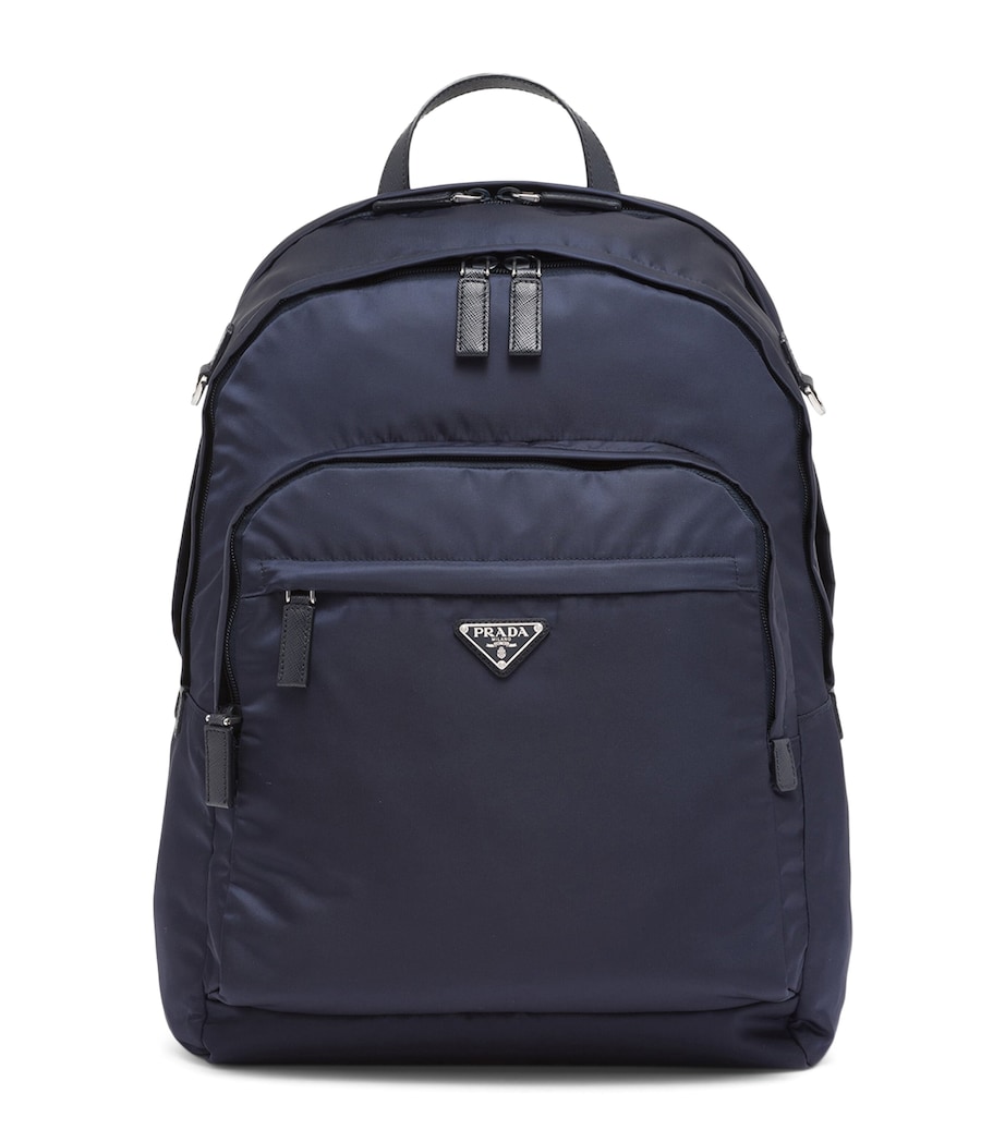 Re-Nylon and Saffiano Leather Backpack F0008 Image 1