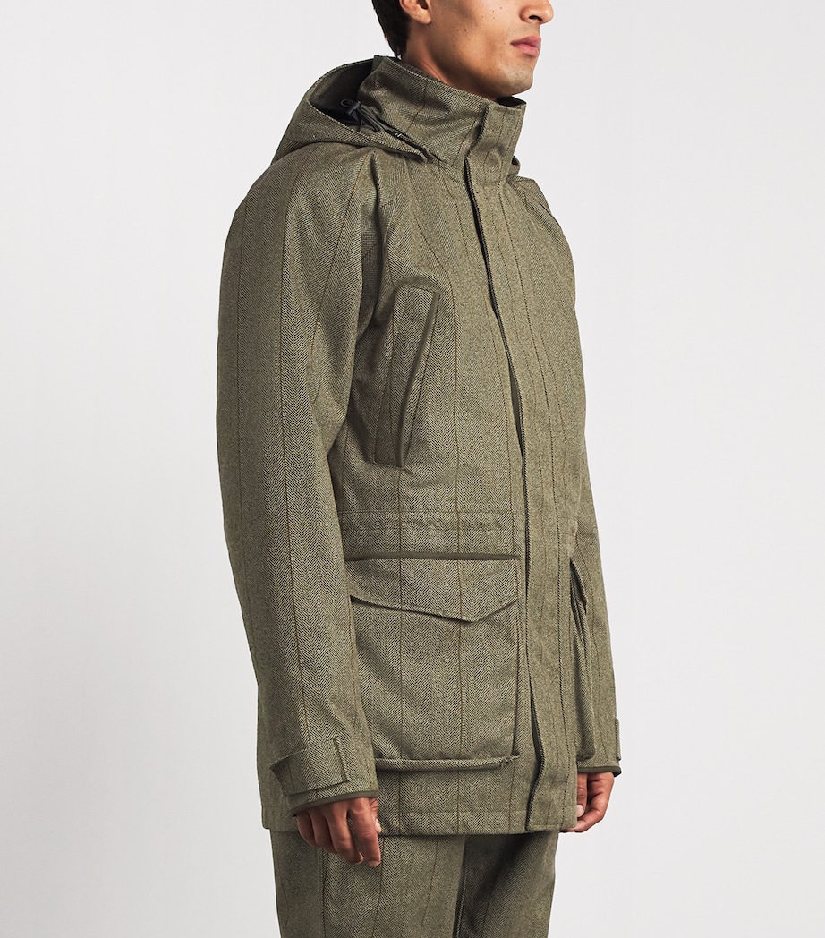 Purdey Mens Tweed Stripe Yorkshire Field Coat Cairn Tweed Image 4