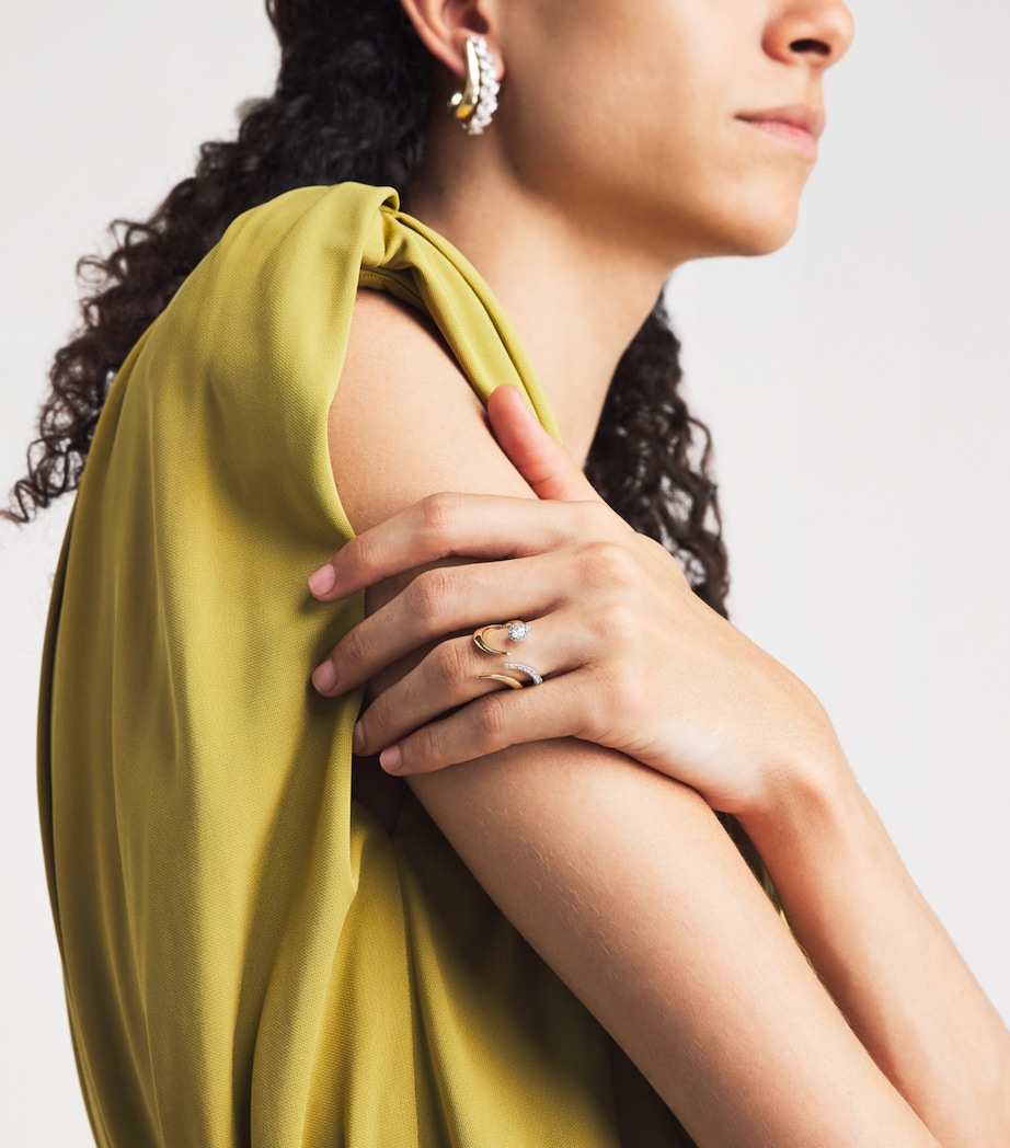 Yeprem Mixed Gold and Diamond Golden Strada Ring Image 2