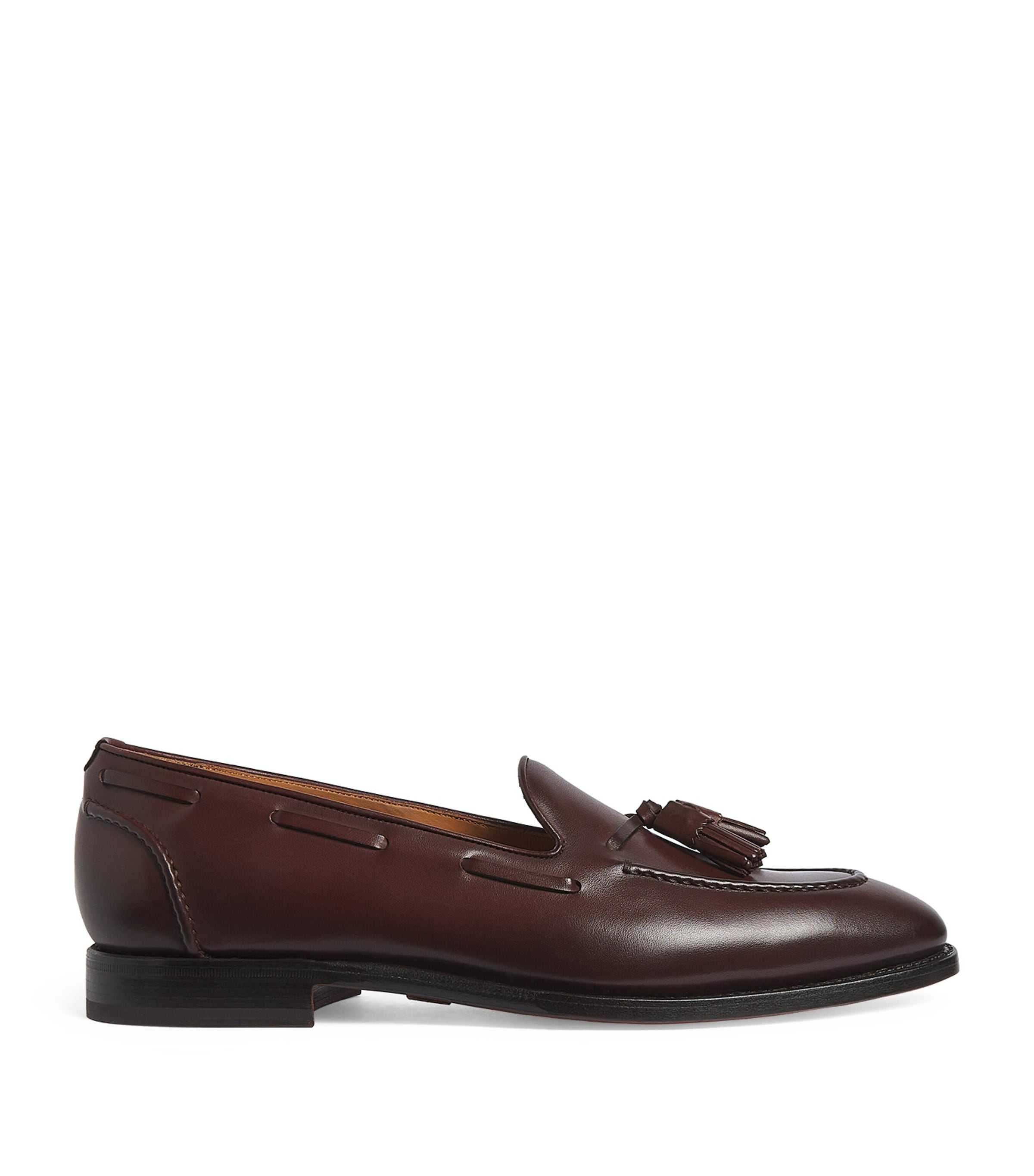 Leather Tasselled Loafers LUGGAGE BROWN Image 1