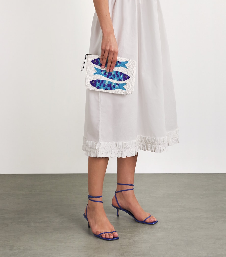 the Jacksons Beaded Fish Clutch Bag Blue Image 5