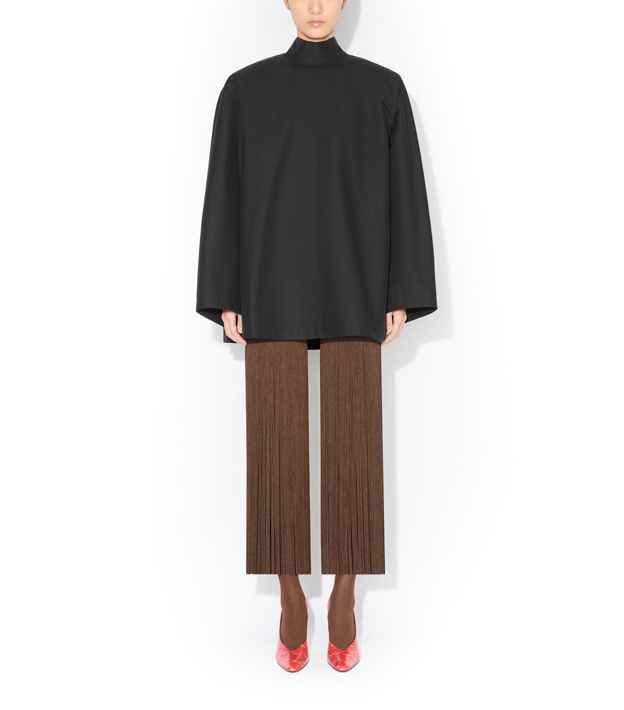 Alaïa Womens Cotton Poplin Reverse Jacket Noir Alaia Image 2