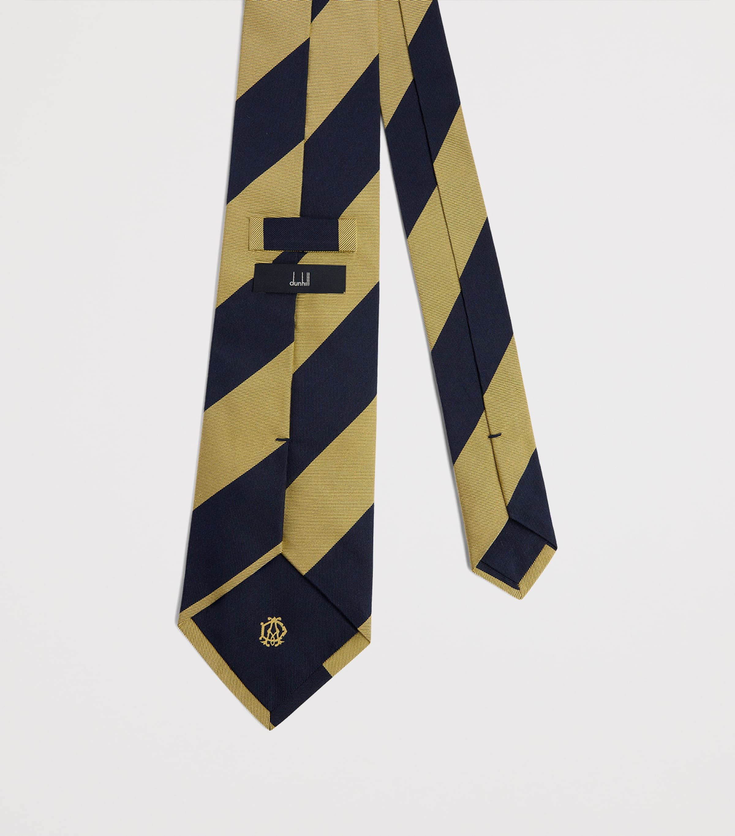 Dunhill Mulberry Silk Stripe Tie Yellow Image 2