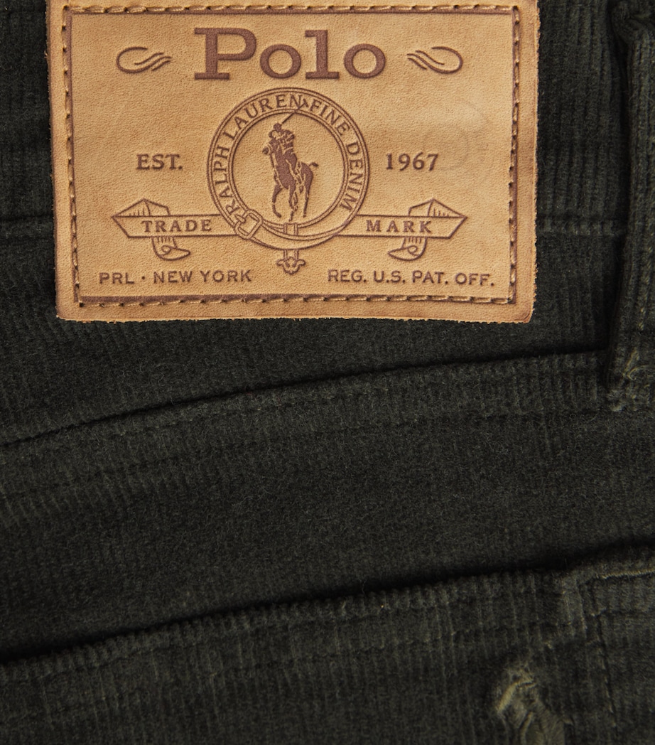 Polo Ralph Lauren Mens Stretch-Cotton Corduroy Hampton Straight Trousers Estate Olive Image 6