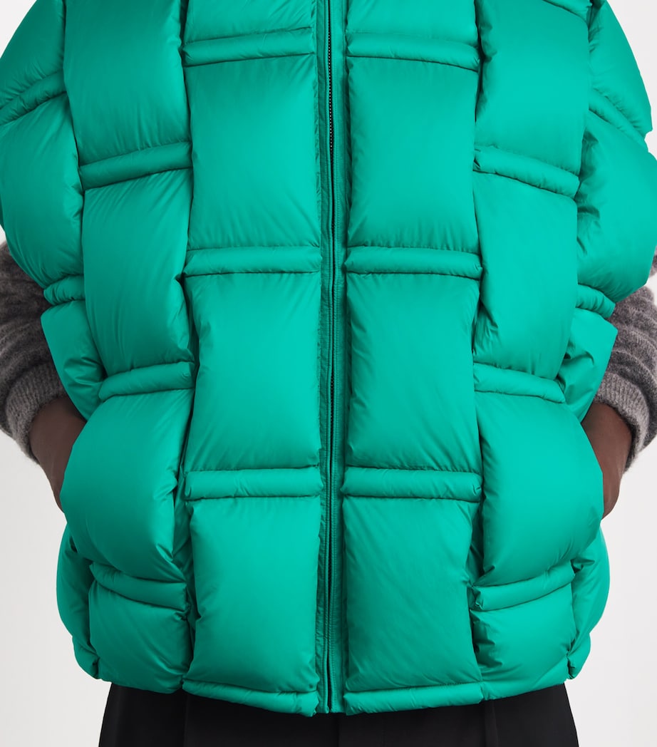 3D Down-Filled Puffer Gilet GREEN Image 6