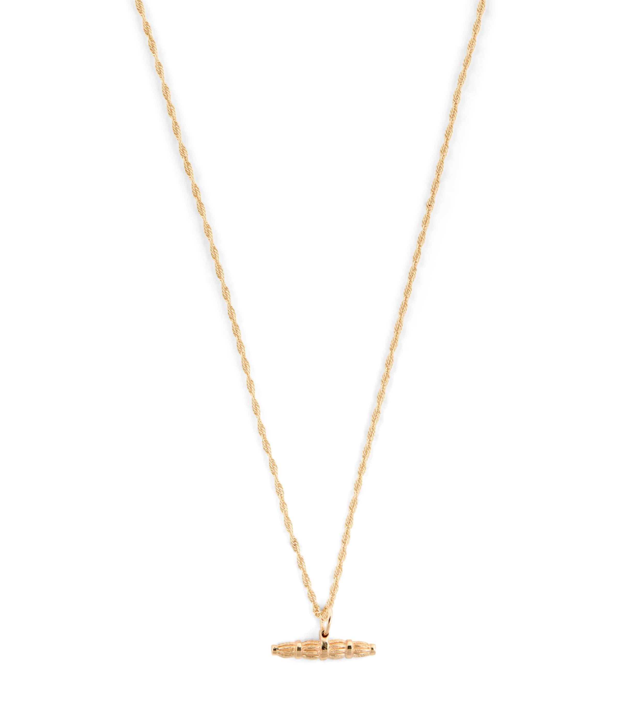 Bleue Burnham Recycled Yellow Gold Willow Bar Pendant Necklace | Fashion Jewellery | Necklaces | Men Accessories | Jewellery