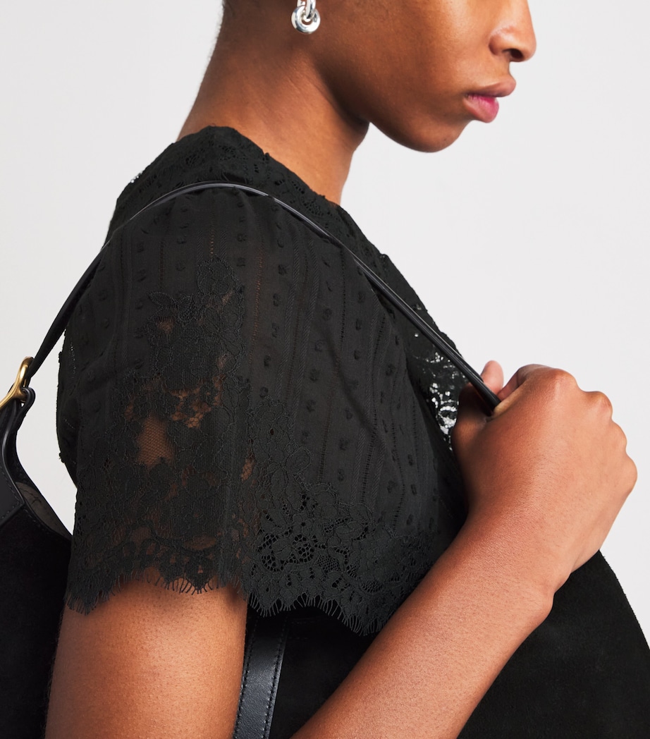 Cotton Gabriella Midi Dress BLACK Image 7