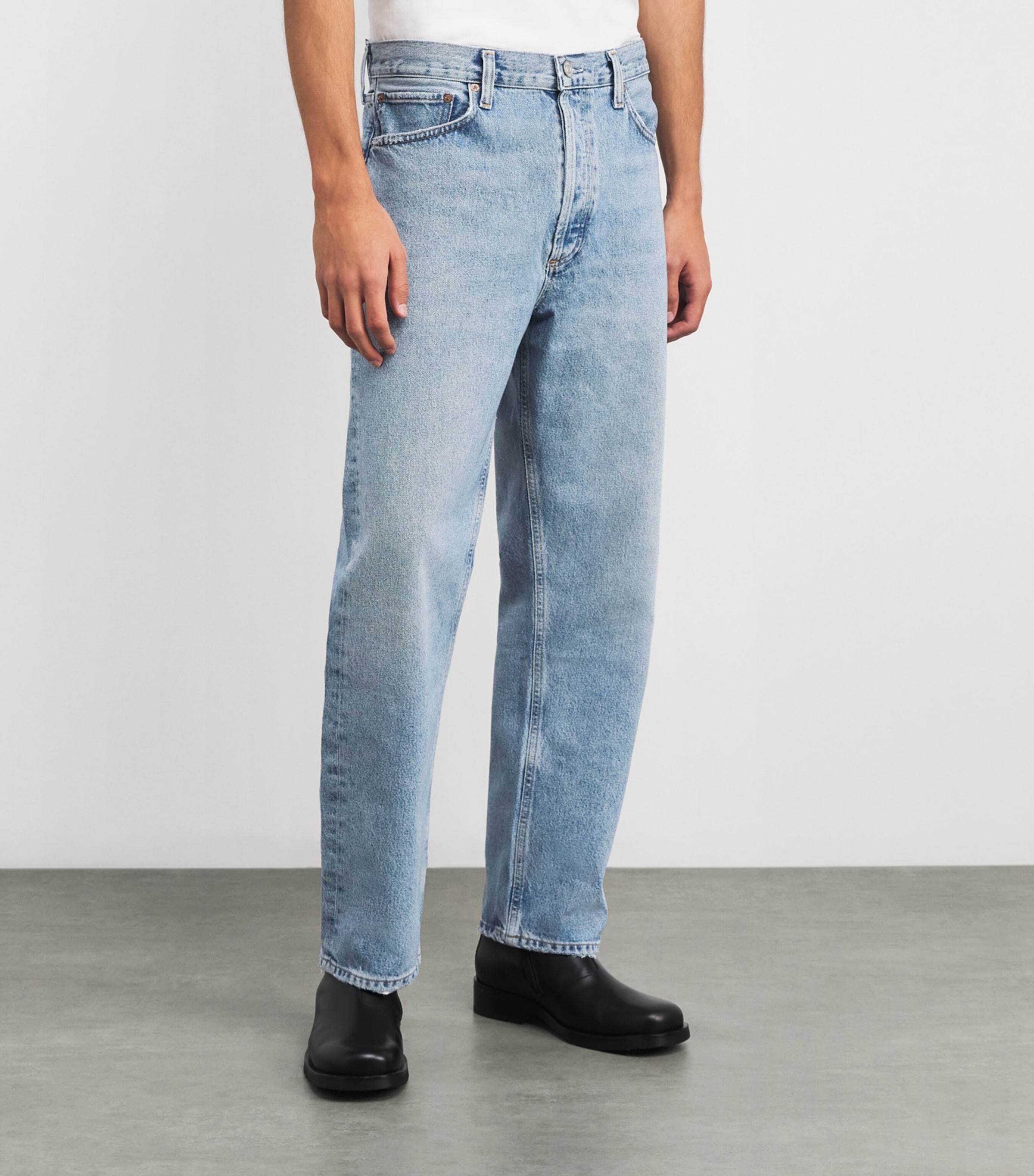 AGOLDE Mens 90's Straight Jeans Force (vint Marbled) Image 3