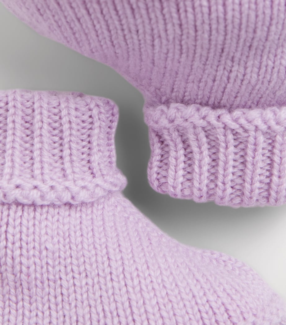Rosie Sugden Cashmere Booties (0-12 Months) Lupin Image 3