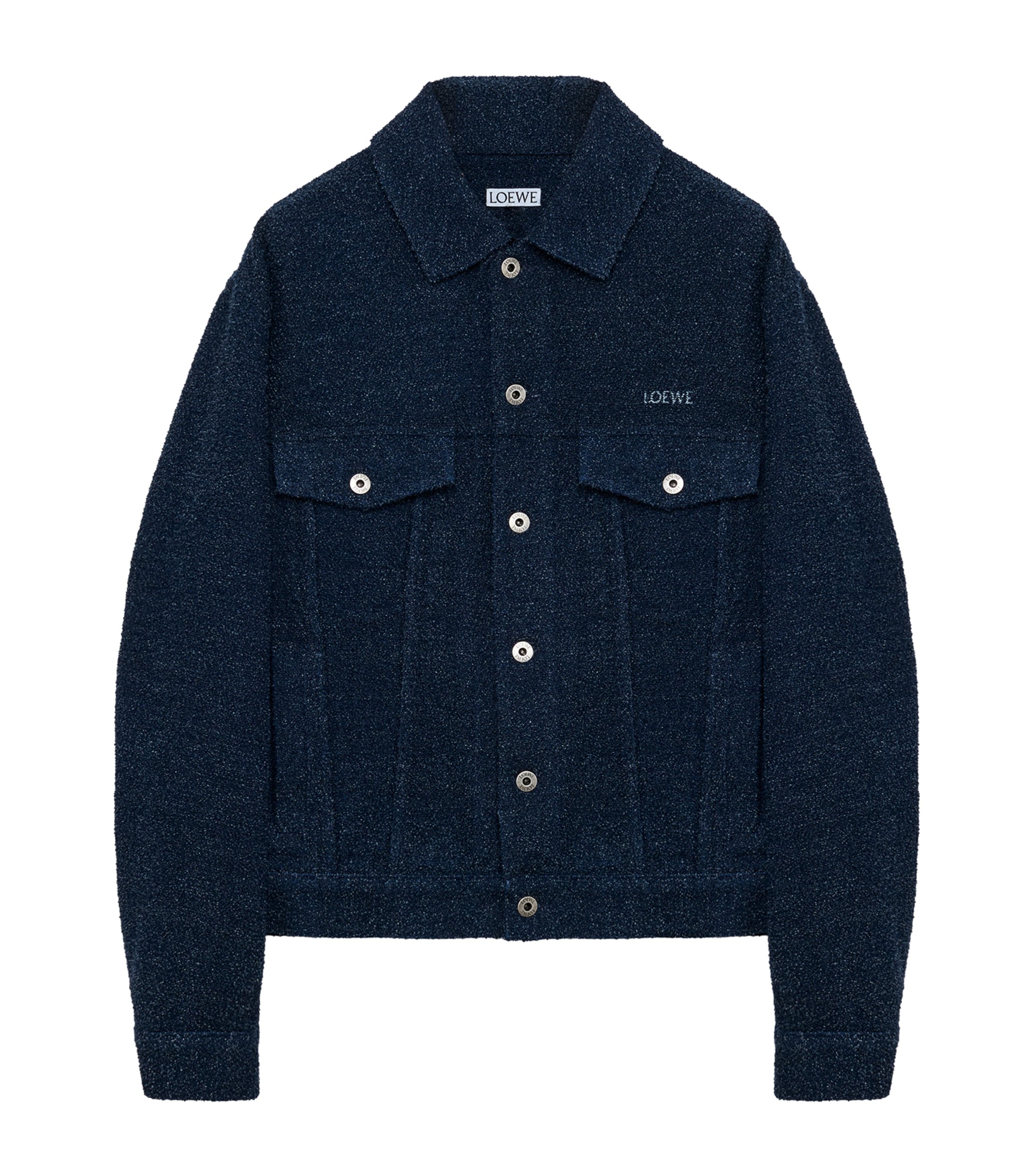 LOEWE Textured Trucker Jacket Dark Denim Blue Image 1