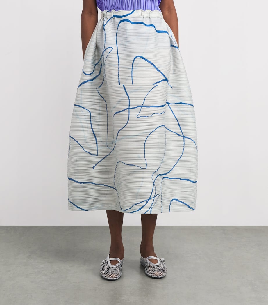 Printed Pause Midi Skirt GREY Image 3