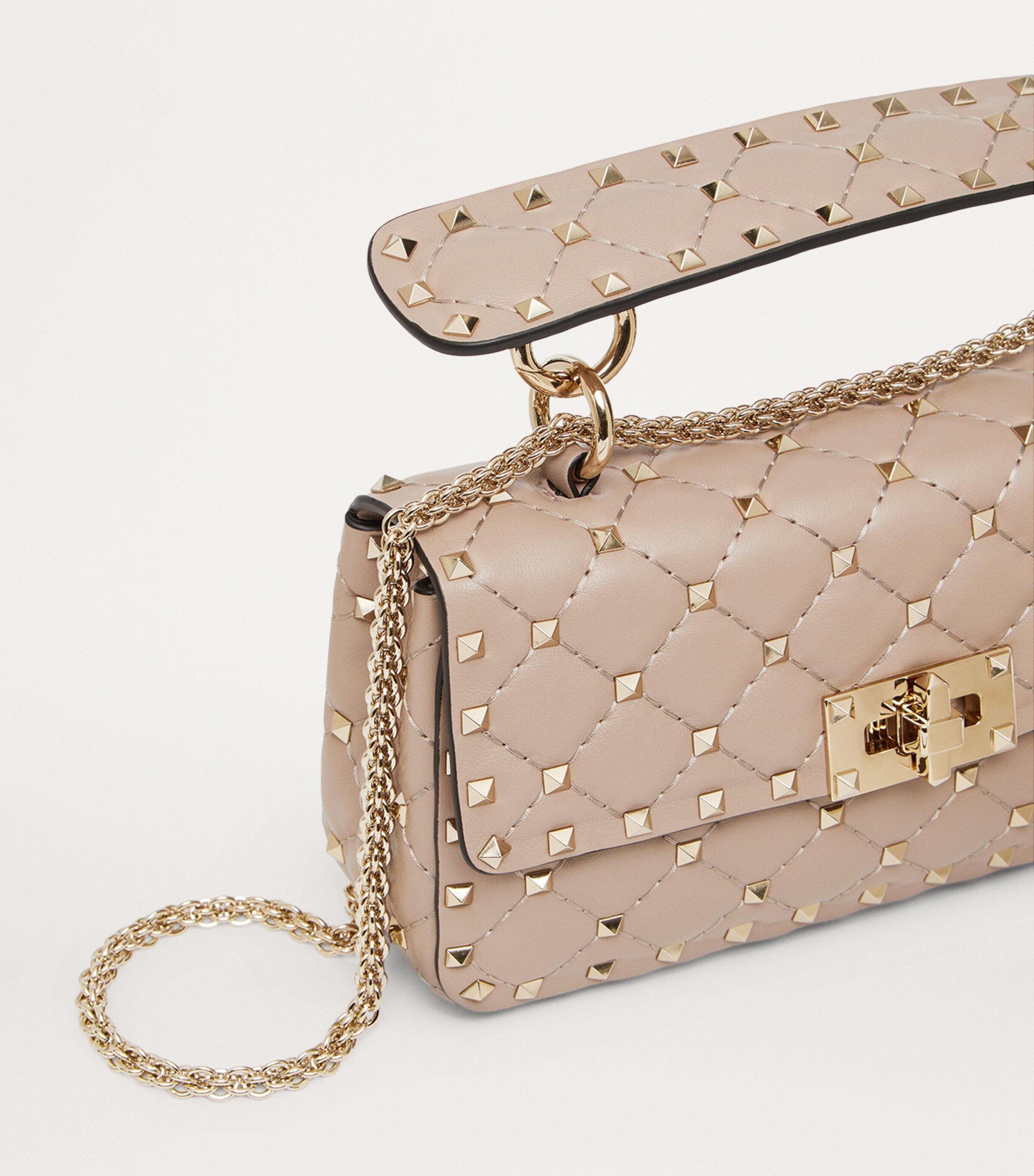 Small Rockstud Spike Top-Handle Bag P45 Image 7