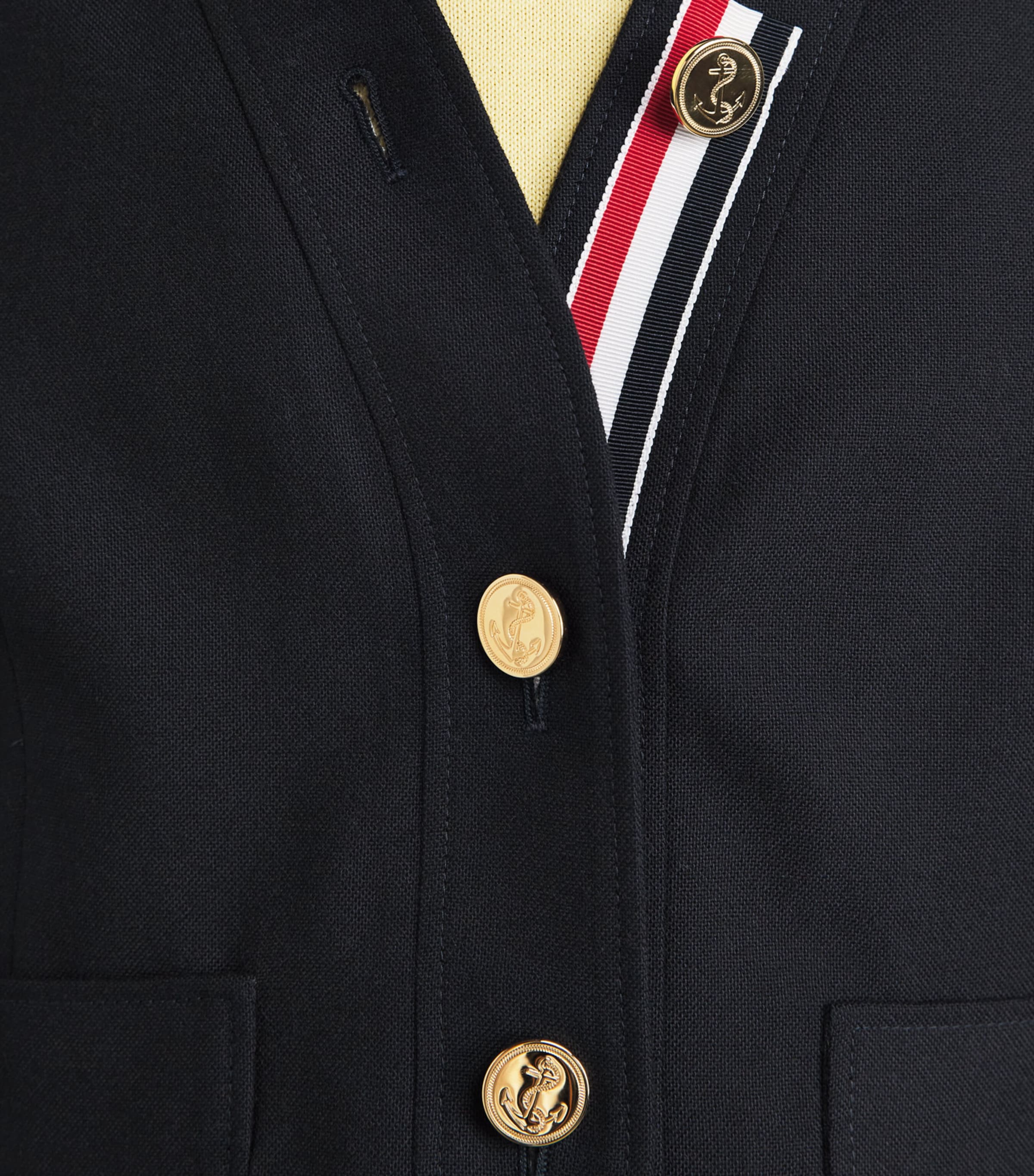 Thom Browne Womens Virgin Wool Jacket Navy Image 3