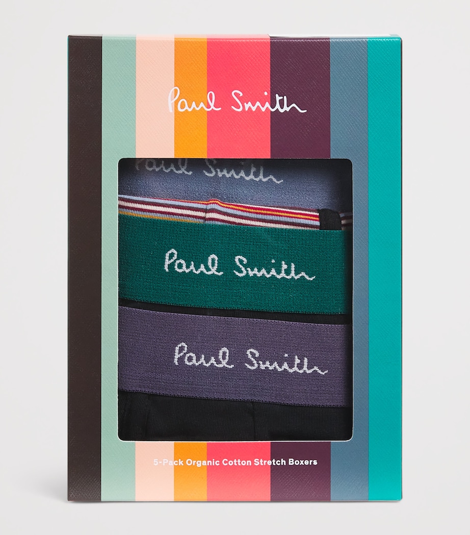 Stretch-Cotton Signature Stripe Trunks (Pack of 5) BLACK Image 4