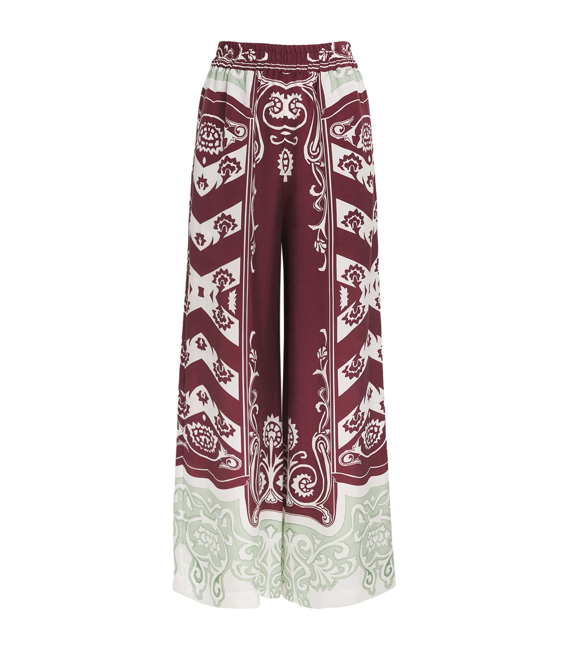 LUG VON SIGA PRINTED MADISON WIDE-LEG TROUSERS 