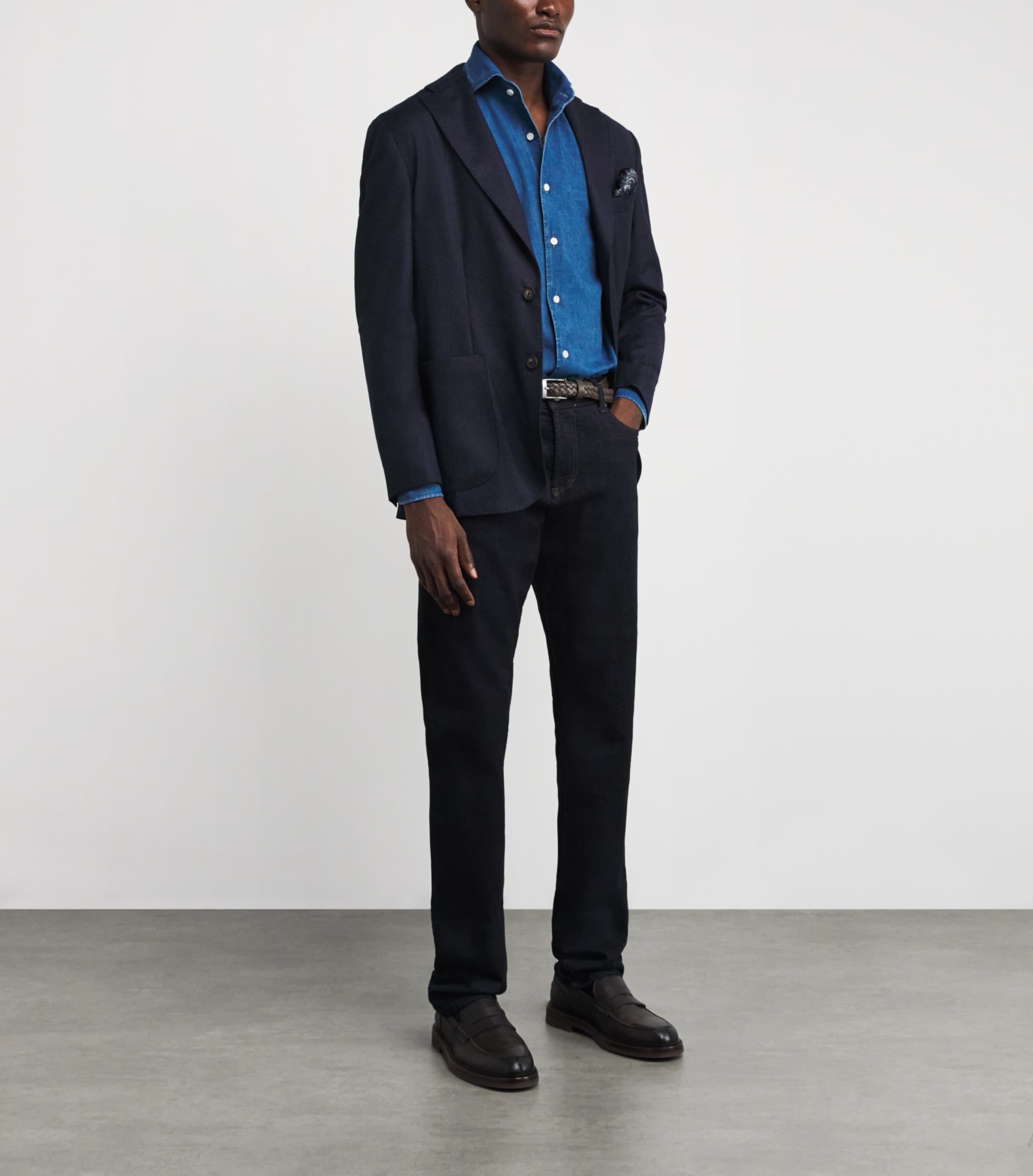 Japanese Indigo Denim Shirt DENIM BLUE Image 2