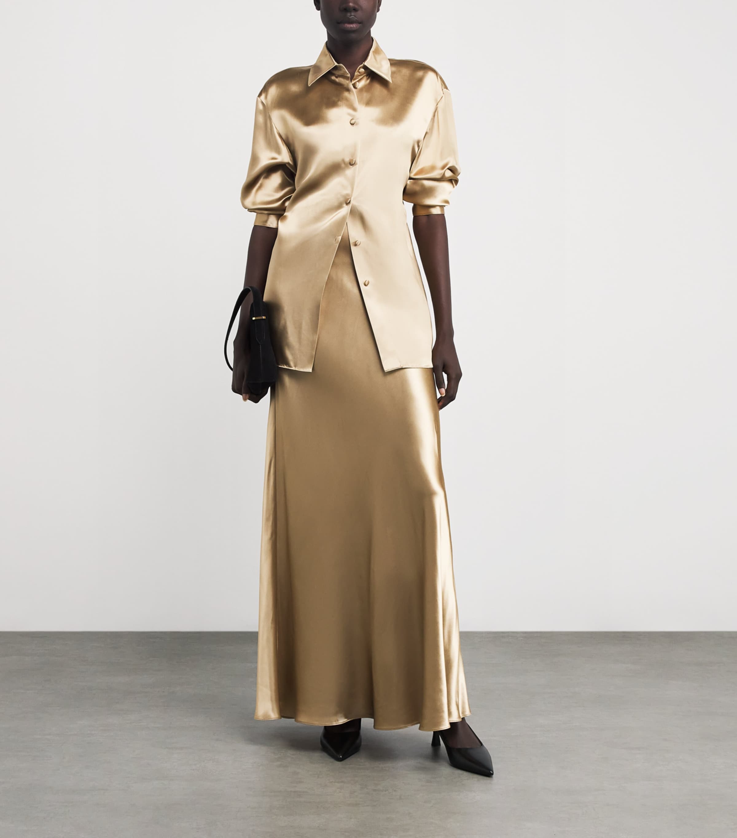 Satin Maxi Skirt NATURAL Image 2