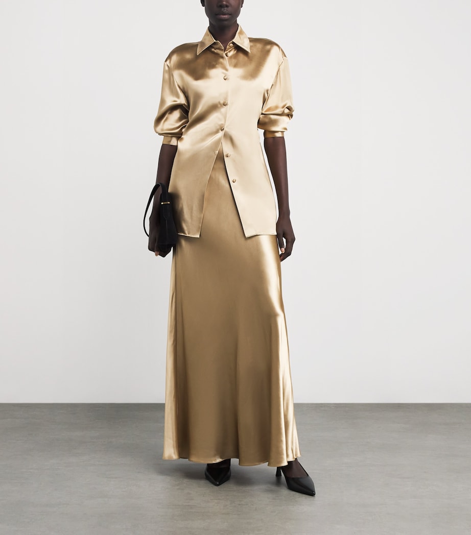 Satin Maxi Skirt NATURAL Image 2