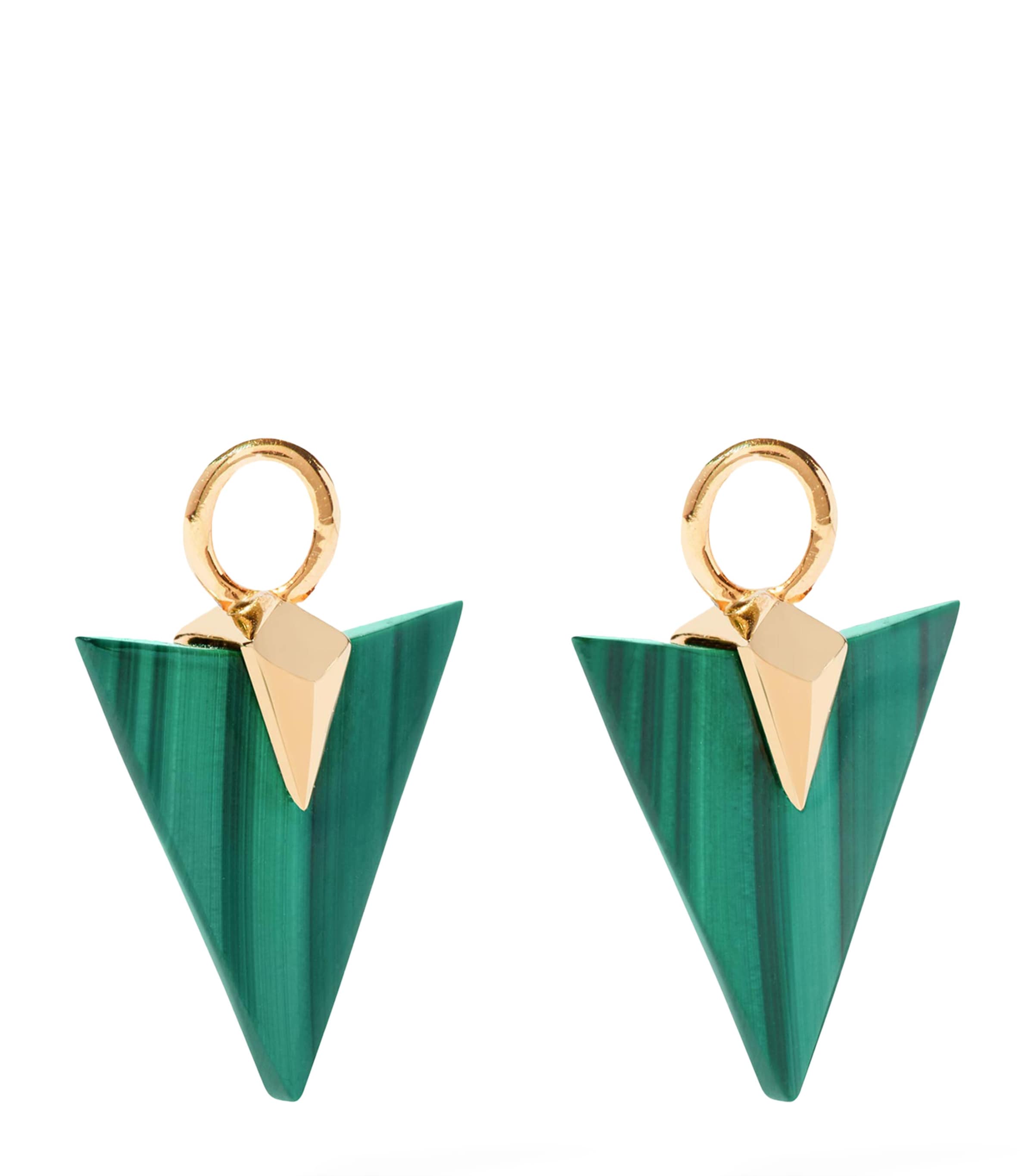 Yellow Gold and Malachite Flight Arrow Earring Drops YELLOW GOLD Image 2