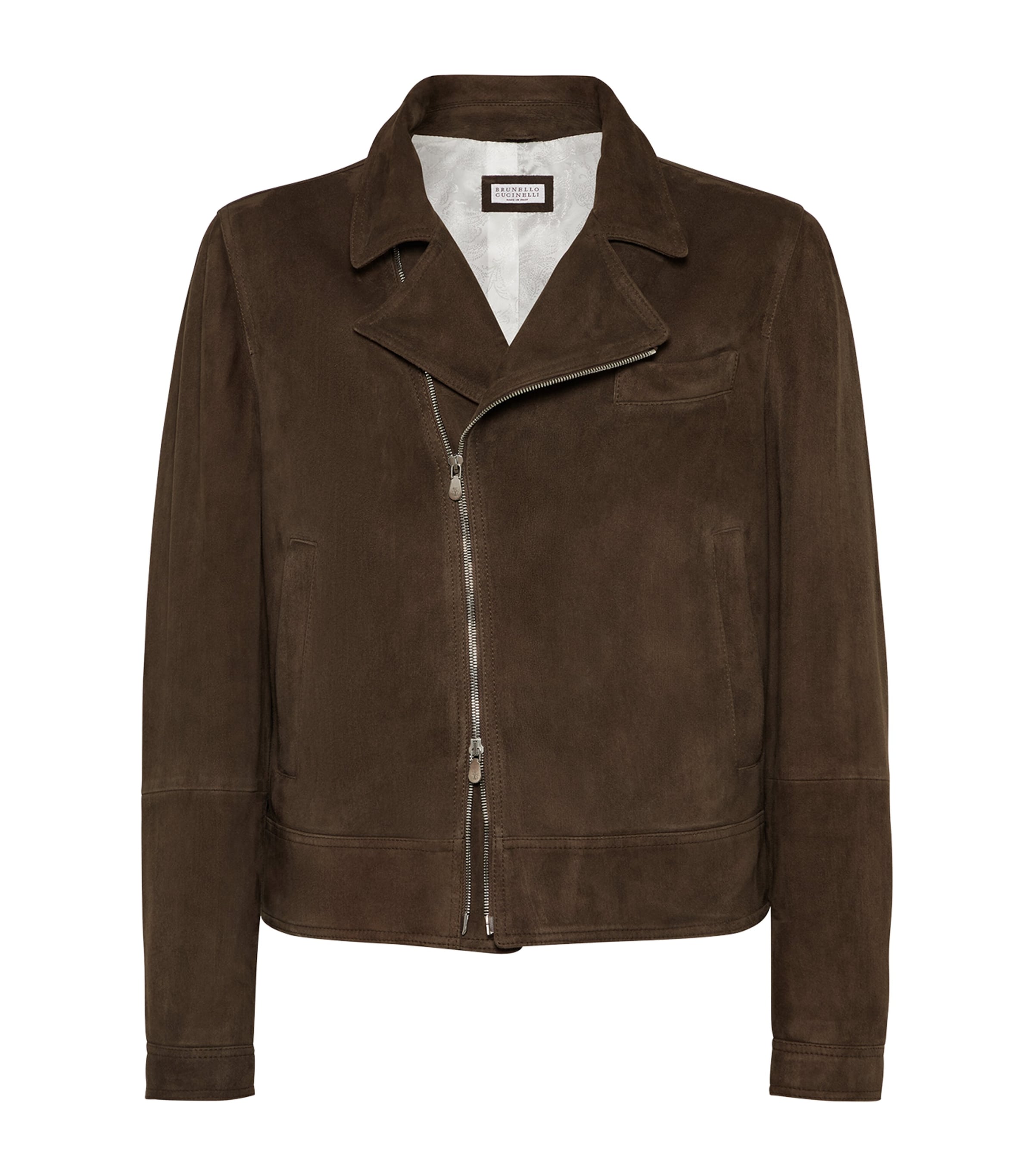 【送料&関税込】Brunello Cucinelli Embroidered Jacket Brunello Cucinelli Suede Biker Jacket | Harrods UK