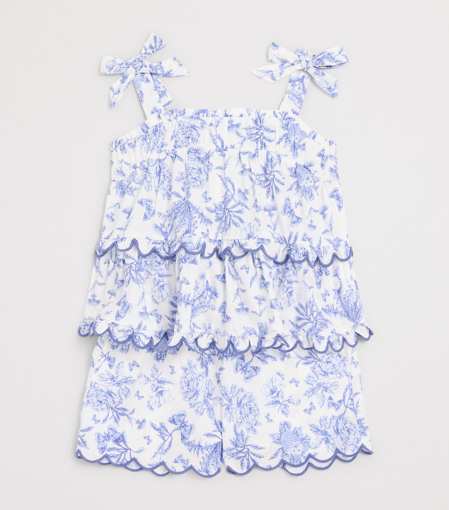 Tartine et Chocolat Cotton Printed Top and Shorts Set (2-14 Years) Bleu Electrique Image 3