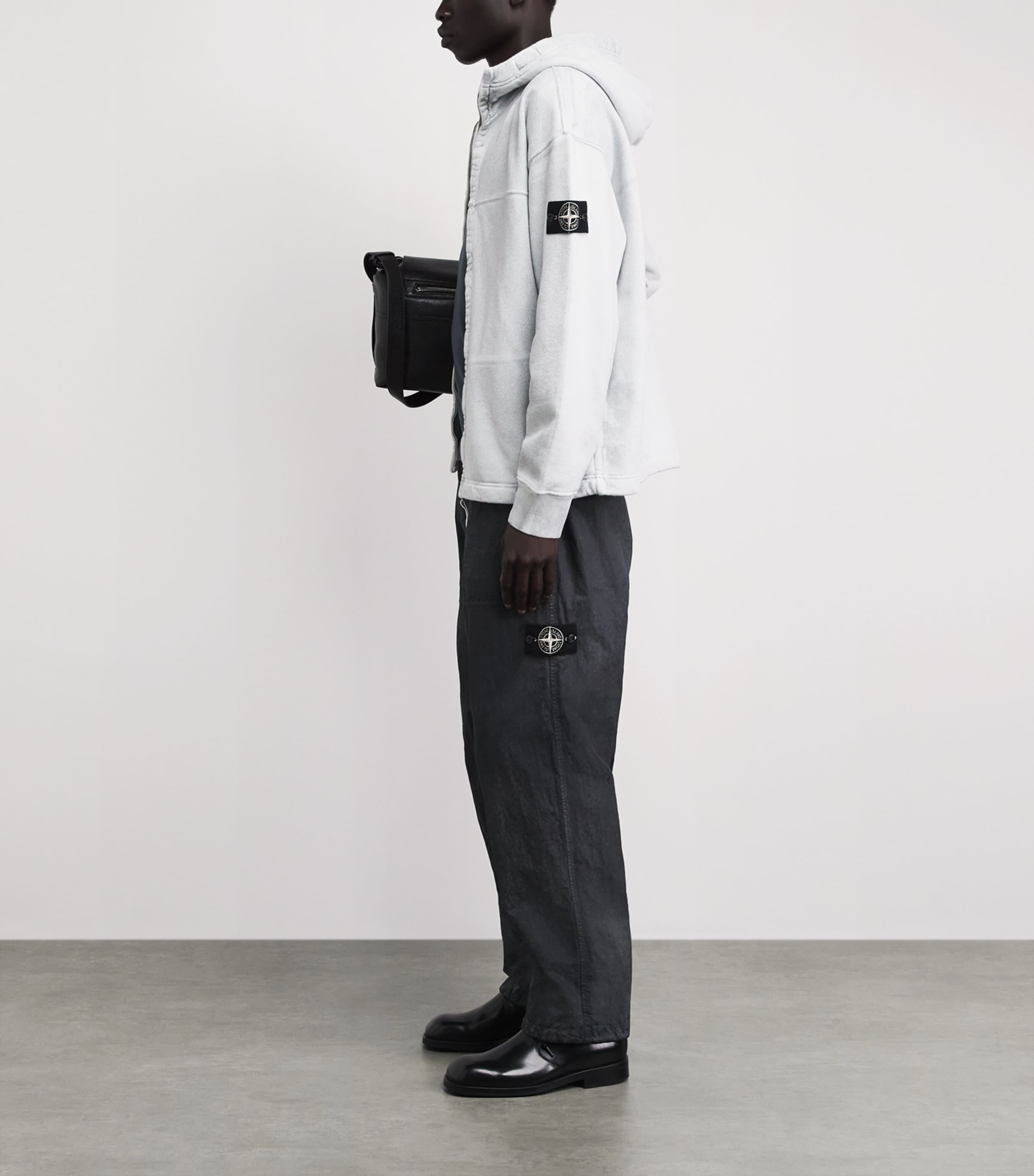 Stone Island Mens Reflective Fatigue Trousers Image 2