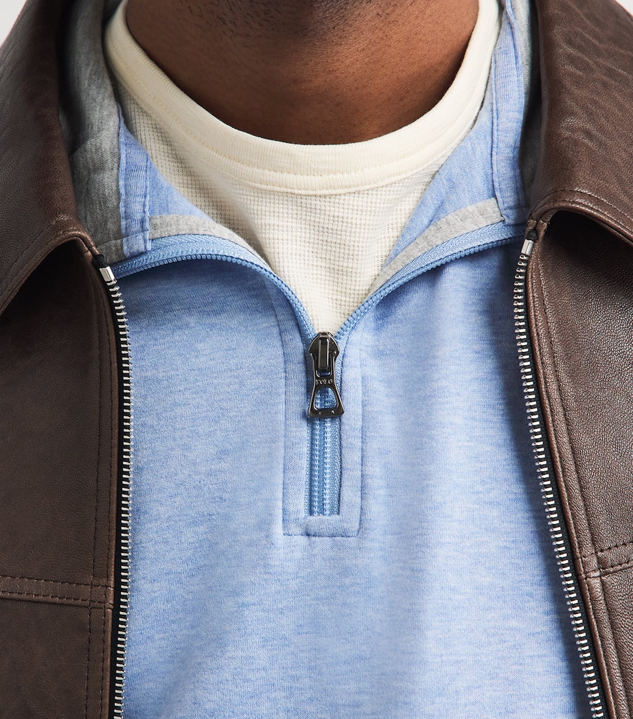 Polo Ralph Lauren Mens Cotton Quarter-Zip Sweater Isle Image 3