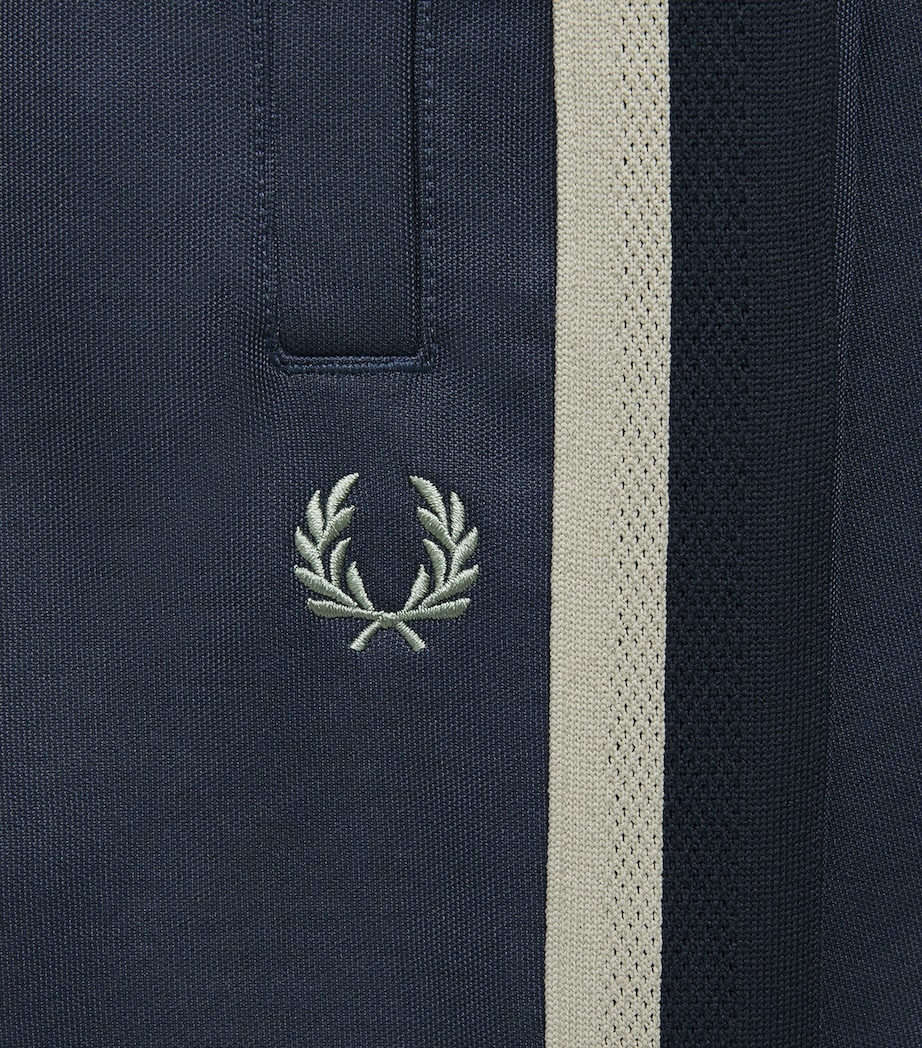 Fred Perry Mens Two-Tone Mesh Tape Sweatpants Dark Airforce Image 6