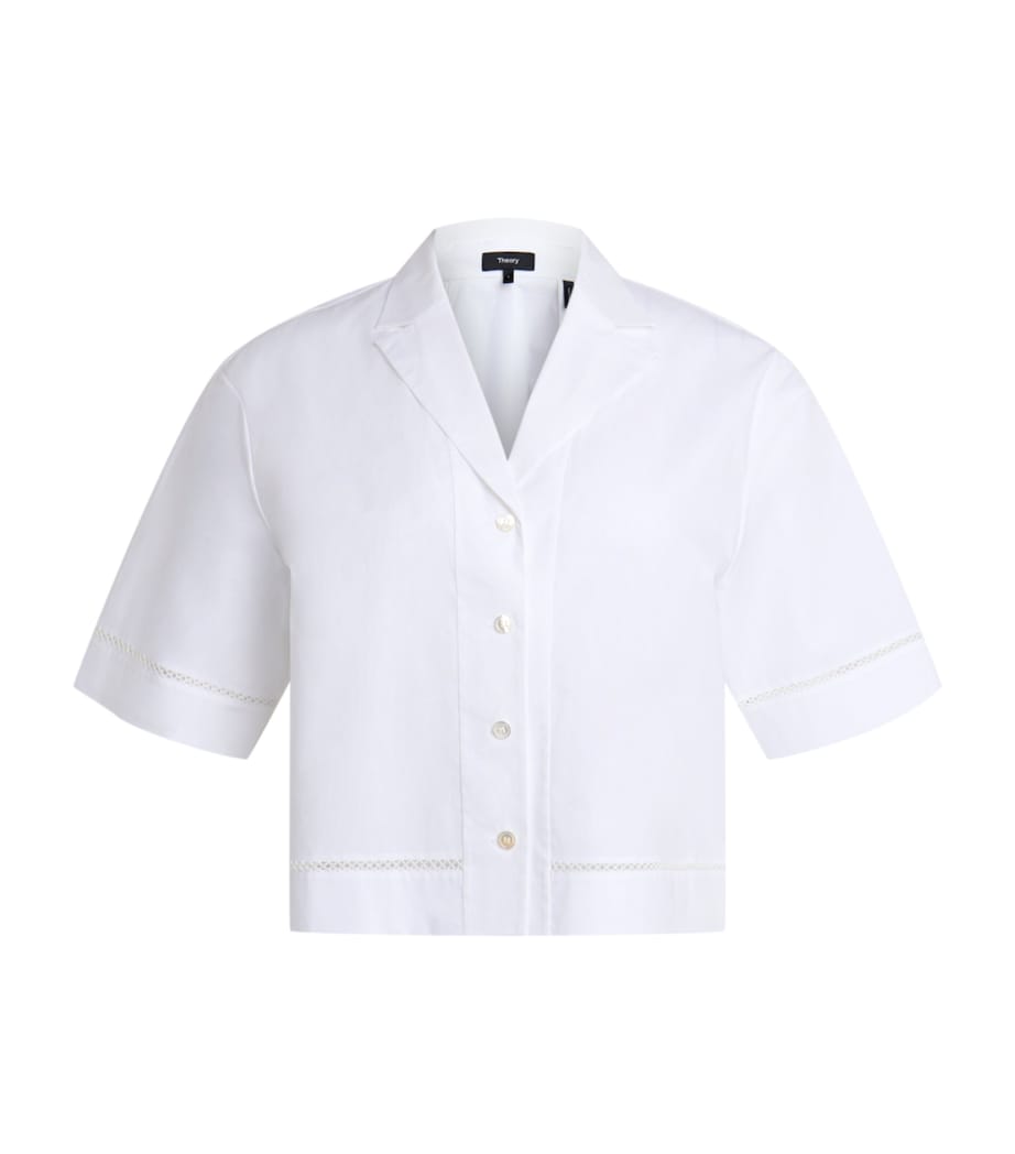 Lace-Trim Boxy Shirt WHITE - 100 Image 1