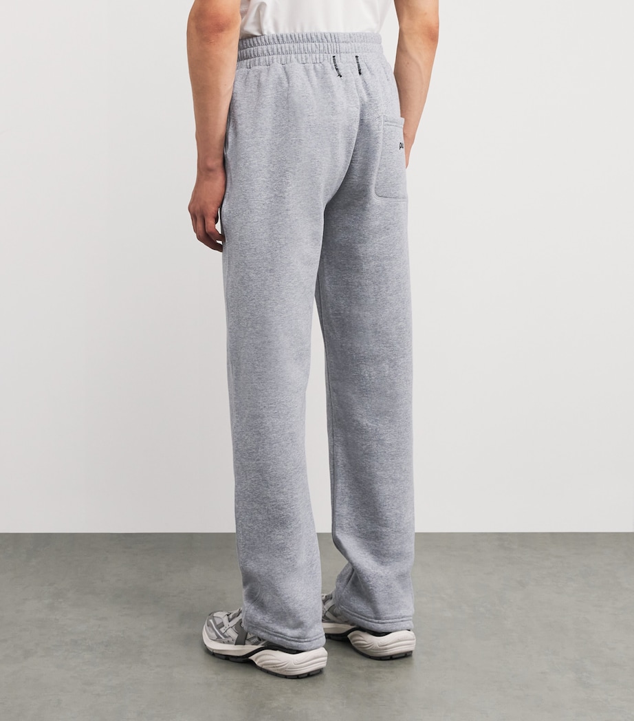 Cotton-Blend Wide-Leg Sweatpants GREY MARL Image 4