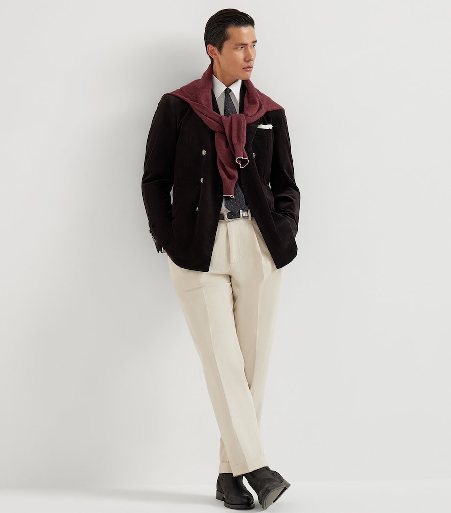 Cotton-Cashmere Corduroy Deconstructed Blazer C101 Image 4