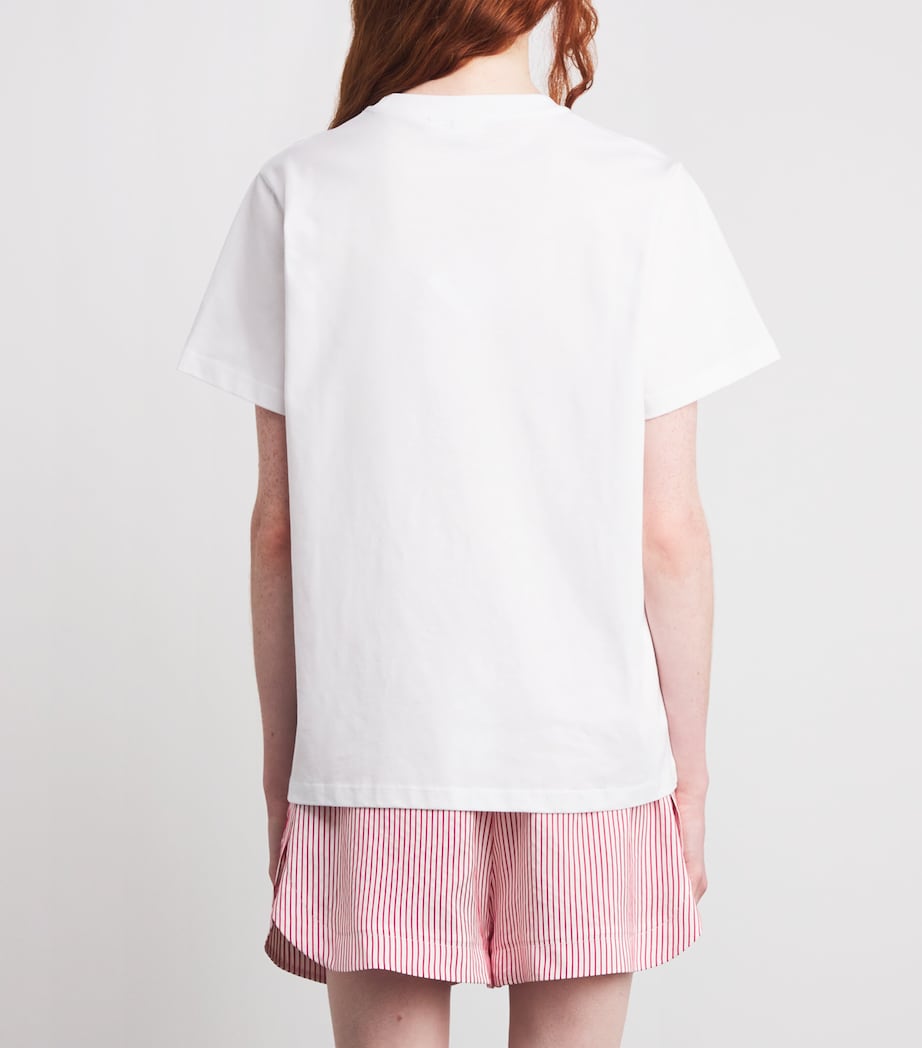 Organic Cotton Cherry T-Shirt 151 BRIGHT WHITE Image 4
