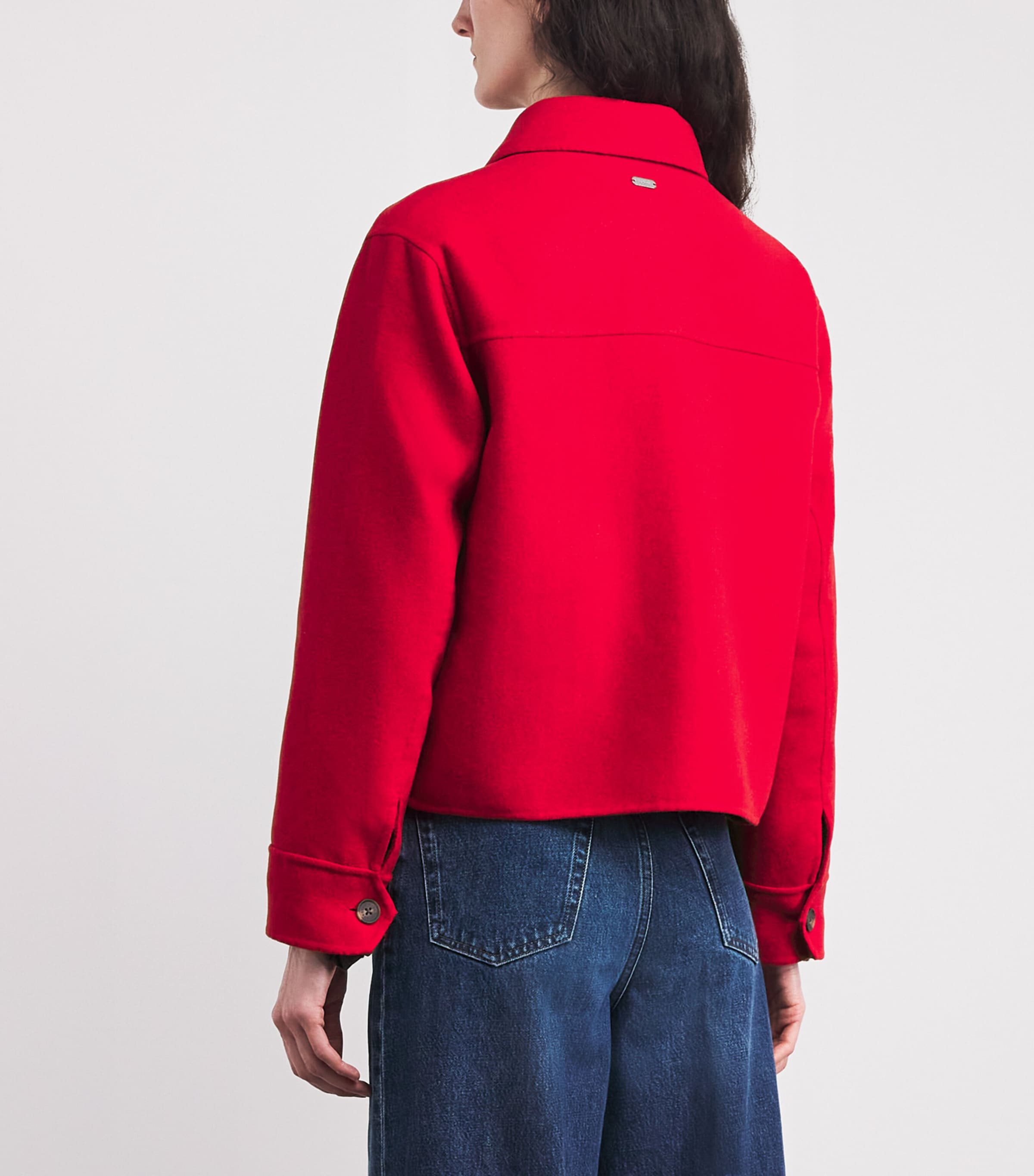Wool-Blend Amanda Overshirt POPPY RED Image 4