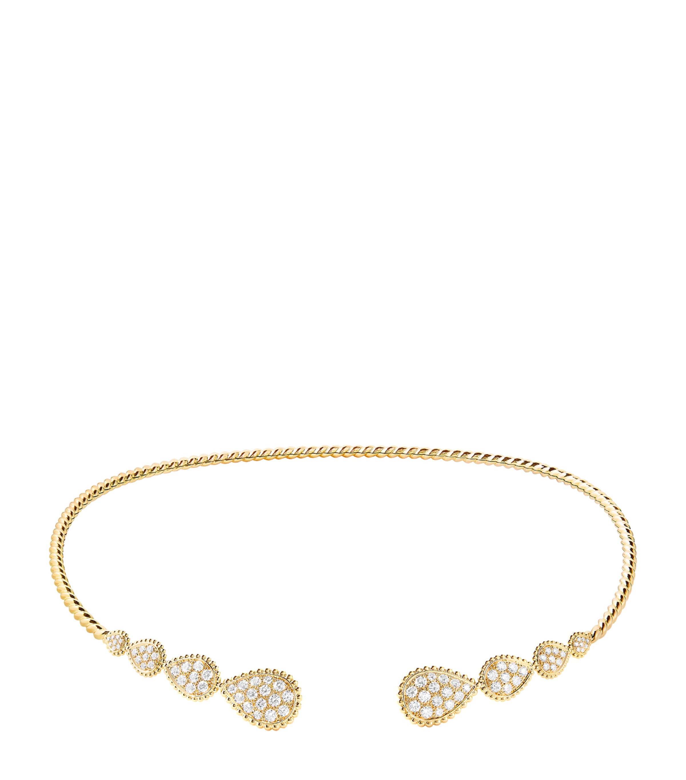 Boucheron Yellow Gold And Diamond Serpent Bohème Choker In Yellow